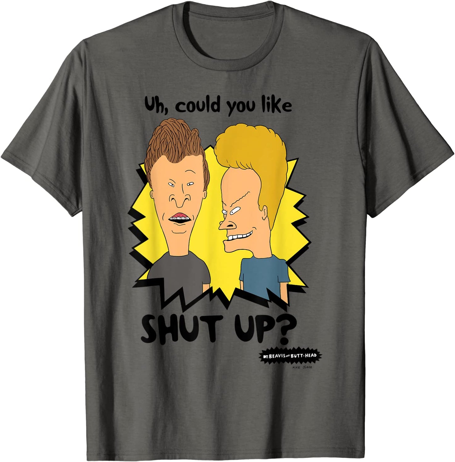 Beavis and Butthead Shut Up Graphic T-Shirt