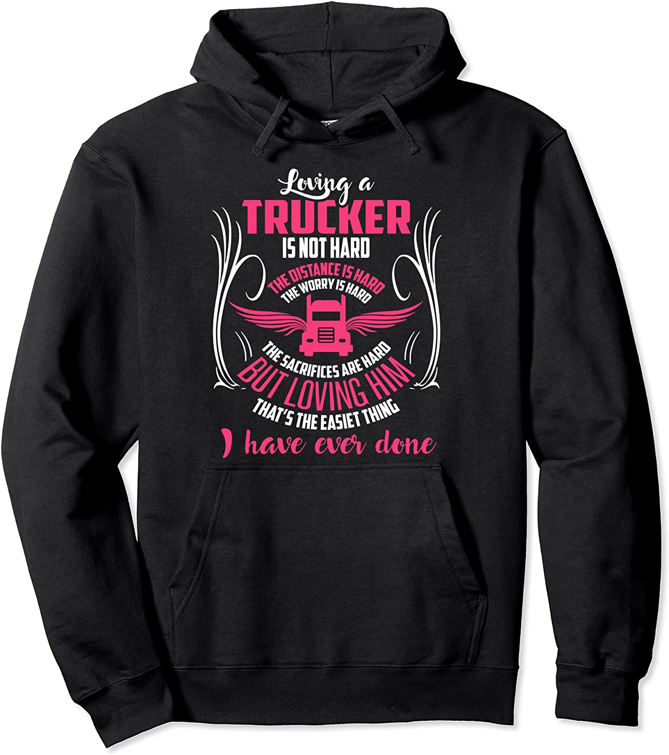 Trucker Truck Driver Girlfriend Wife T Shirts Gifts Pullover Hoodie