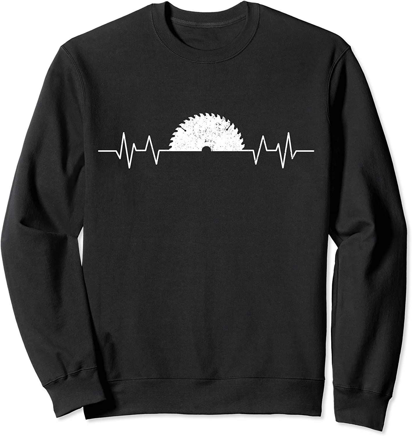 Saw Heartbeat Carpenter Woodworker Carpentry Funny Gift Sweatshirt
