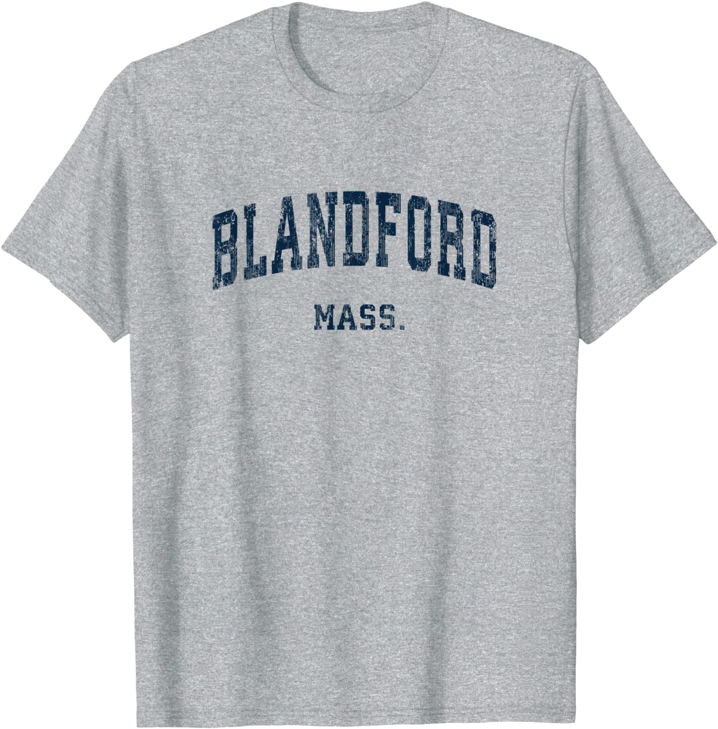 Blandford Massachusetts MA Vintage Varsity Sports Navy Desig T-Shirt
