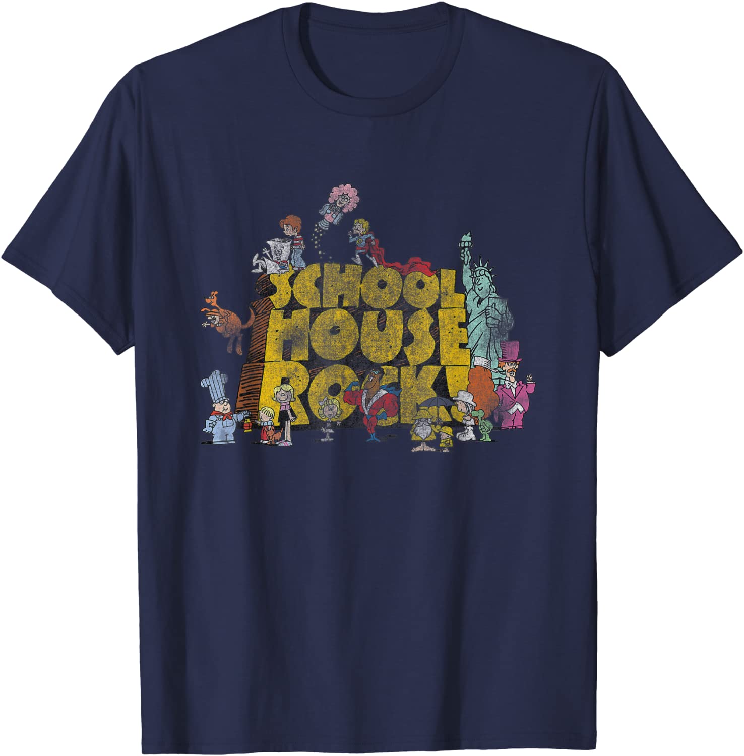 Schoolhouse Rock Logo with Characters T-Shirt