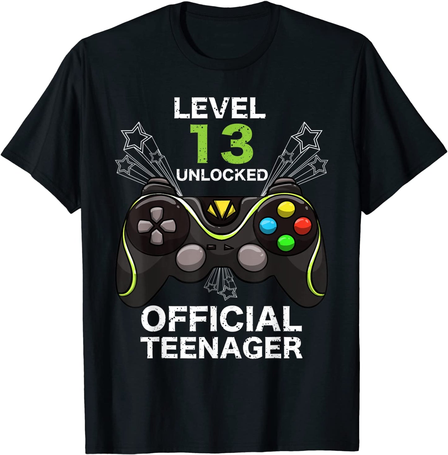 Funny Level 13 Unlocked Official Teenager Cool Birthday Gift T-Shirt