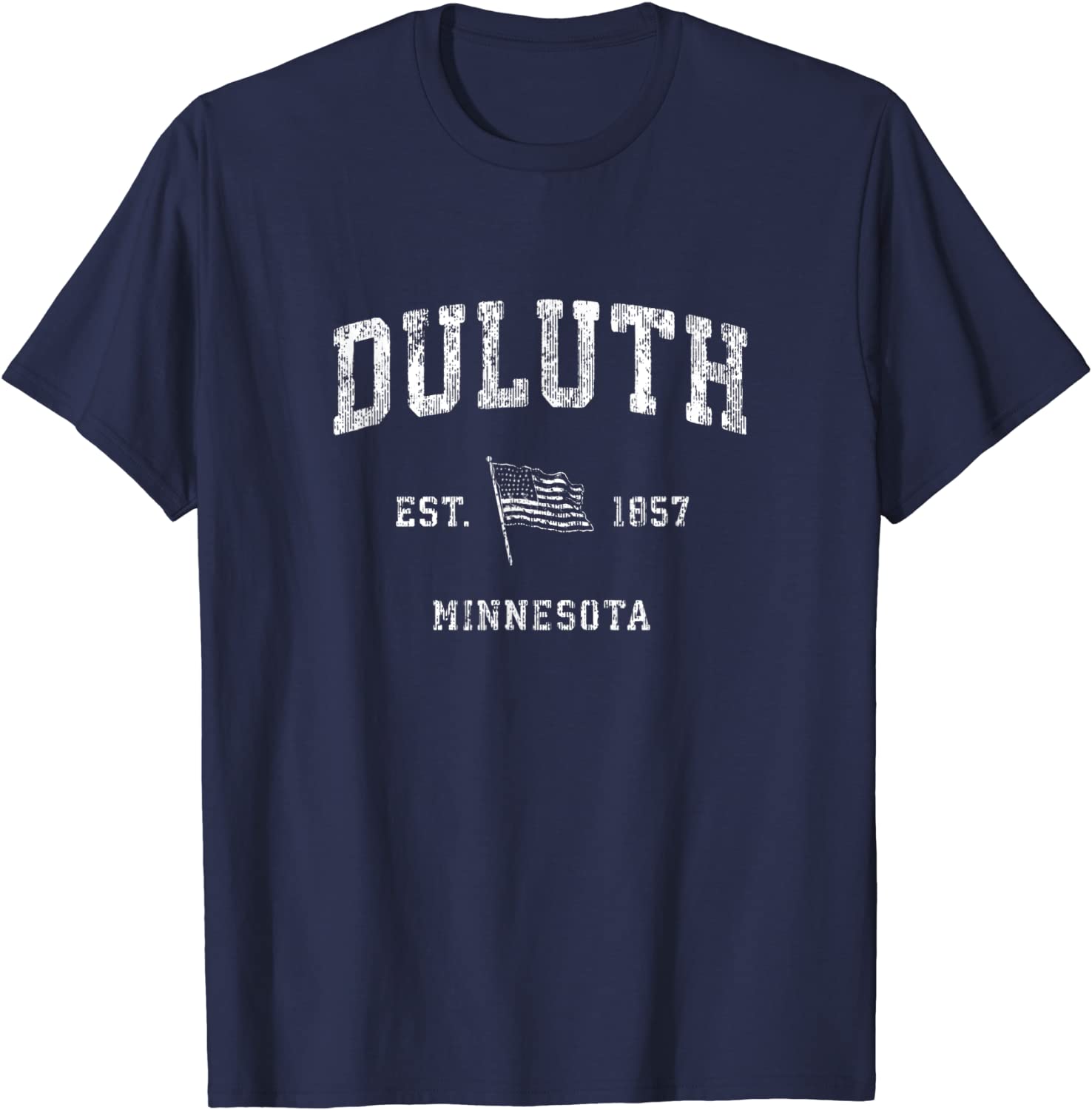 Duluth Minnesota MN T-Shirt Vintage US Flag Sports Tee