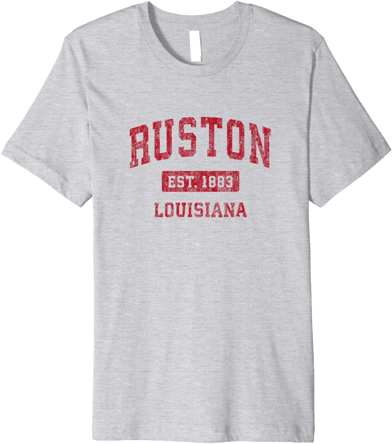 Mens Ruston Louisiana LA Vintage Sports Design Red Design Premium T-Shirt