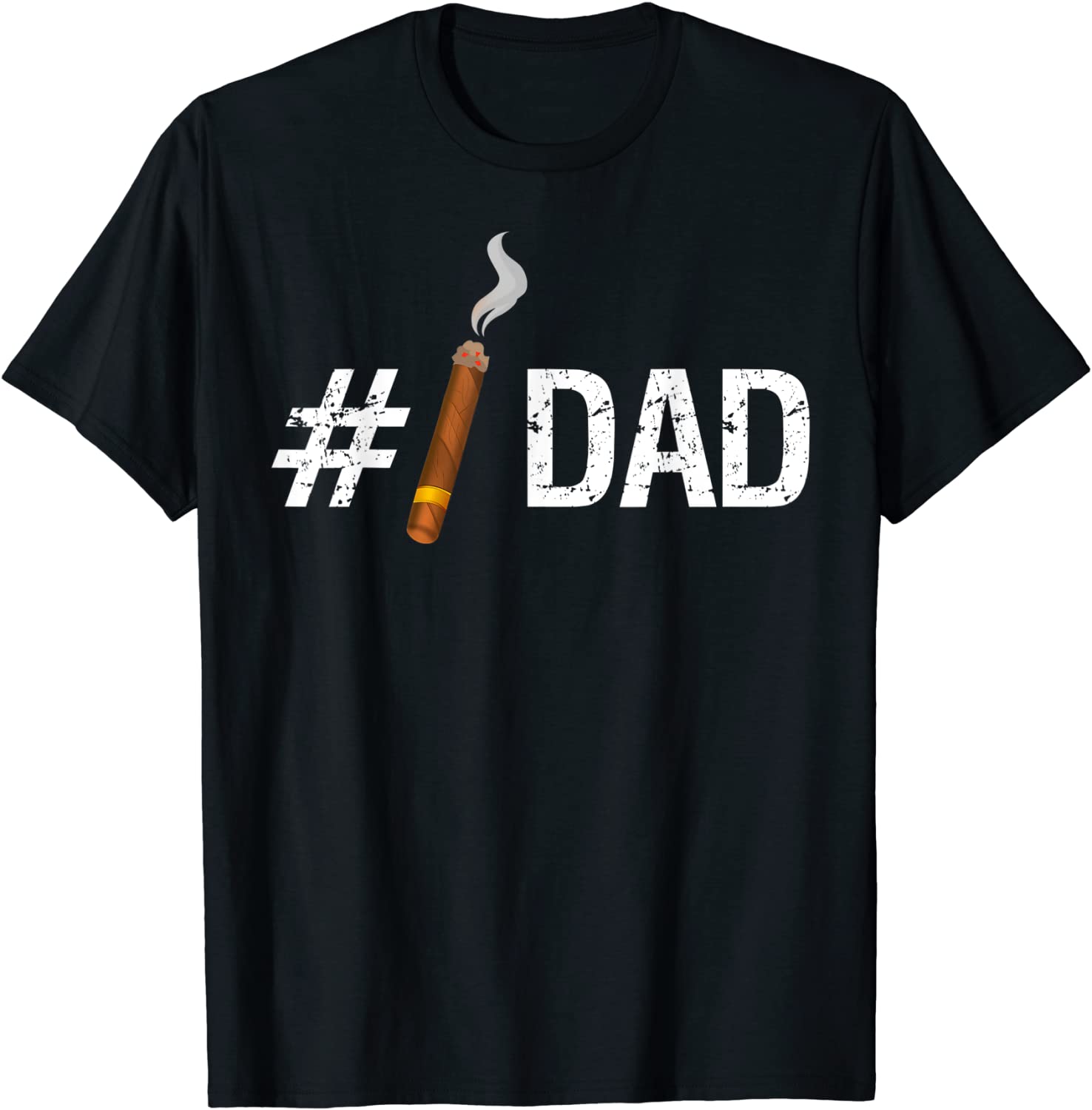 New 1 Dad Funny Fathers Day Cigar T Shirt