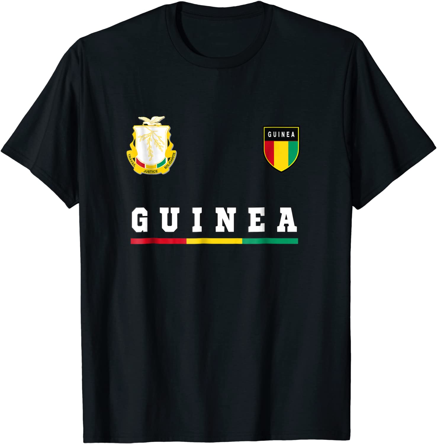 Guinea T-shirt SportSoccer Jersey Tee Flag Football Conakry