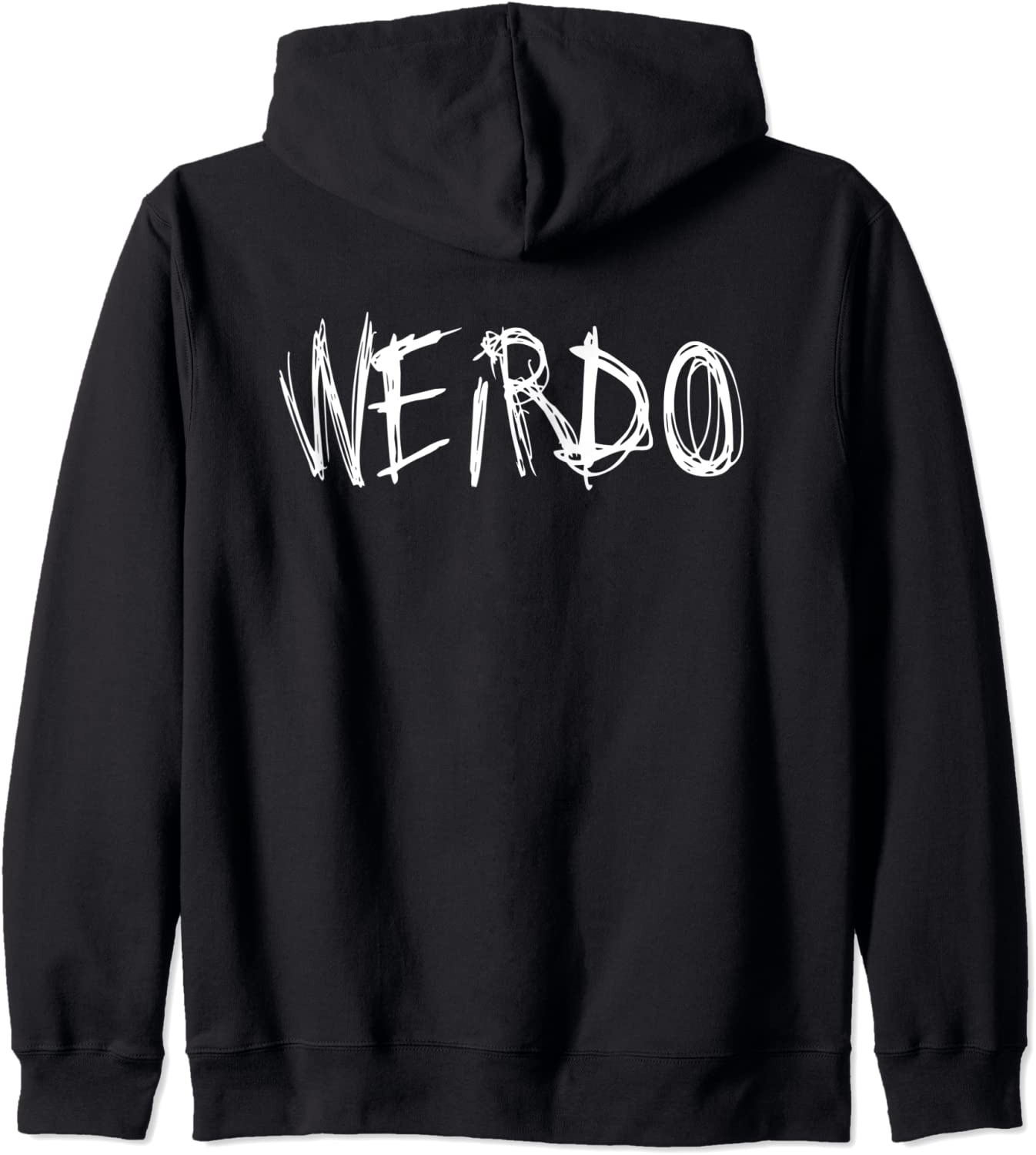 WEIRDO Emo Funny Goth Heavy Metal Kawaii Weird Gift Hoodie