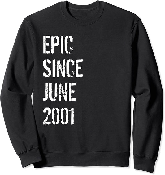 20th Birthday Men Women Born June 2001 Sweatshirt
