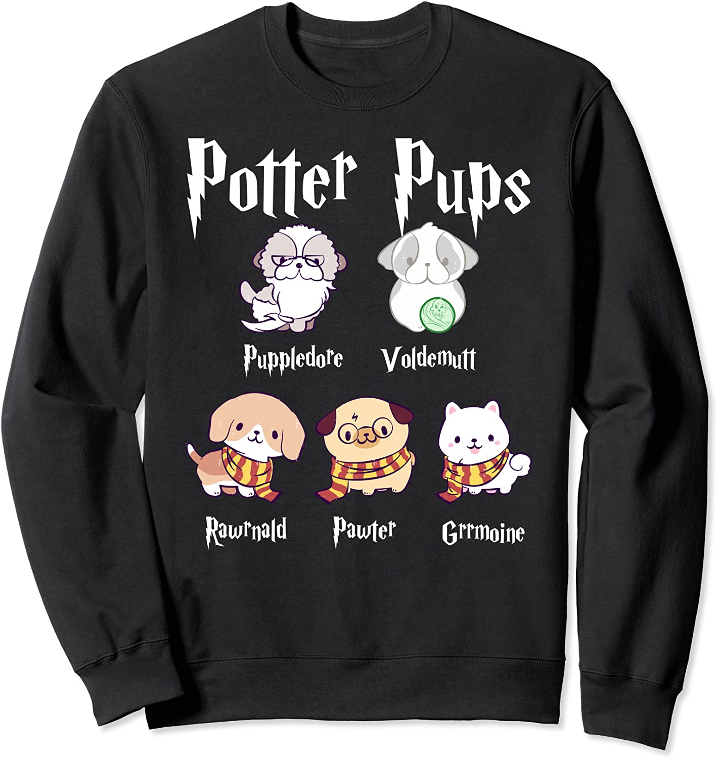 Potter Pups Cute Harry Pawter Puppy gift for Girls Sweatshirt