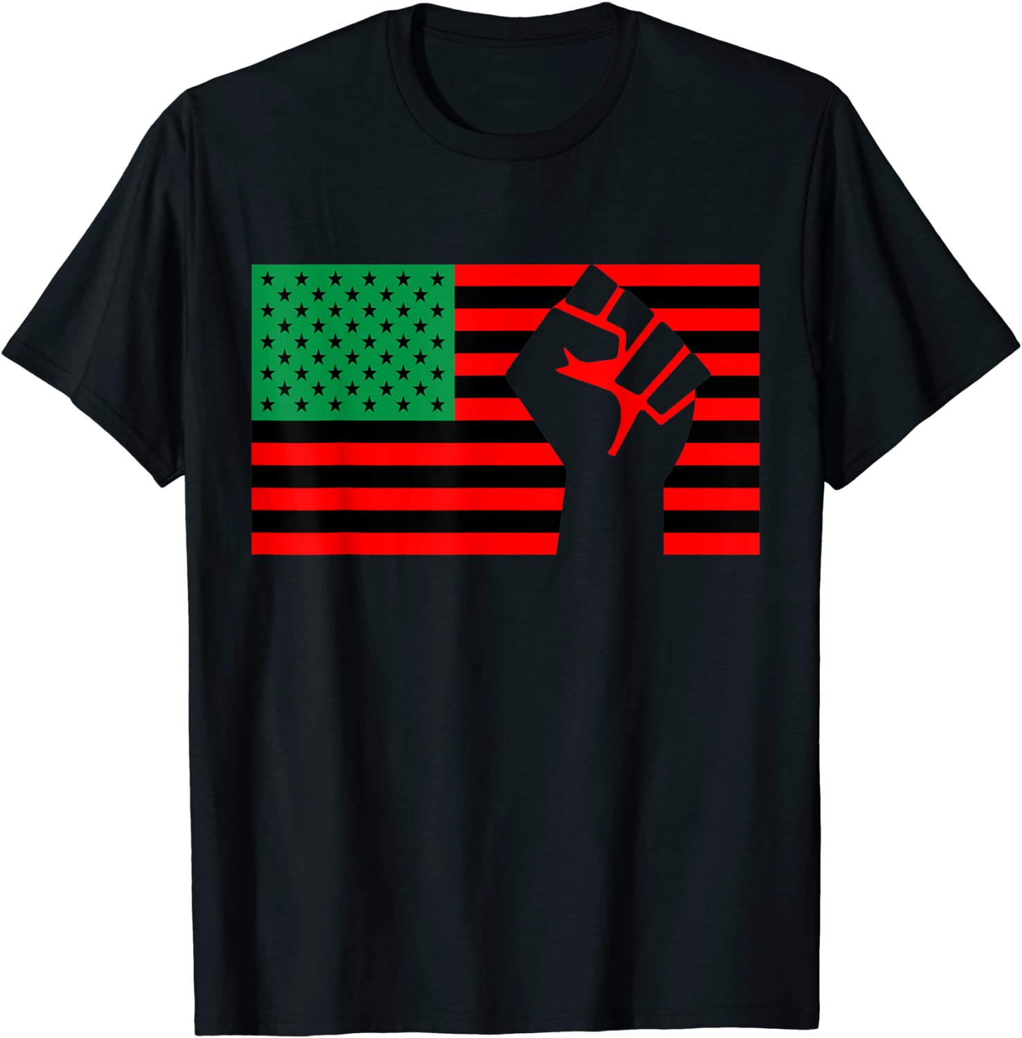Black Lives Matter Pan African American UNIA Flag Juneteenth T-Shirt