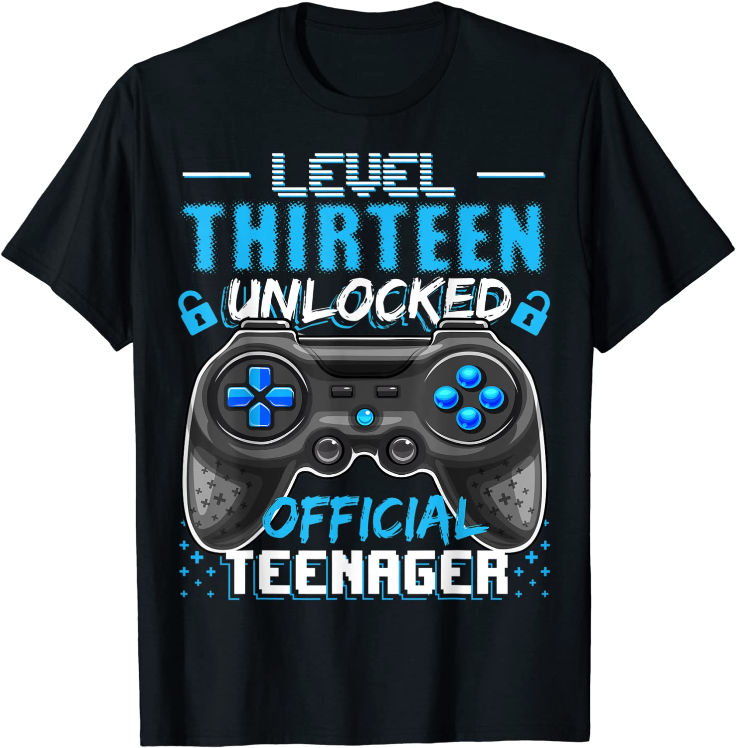 Level 13 Unlocked Official Teenager Video Game 13th Birthday T-Shirt