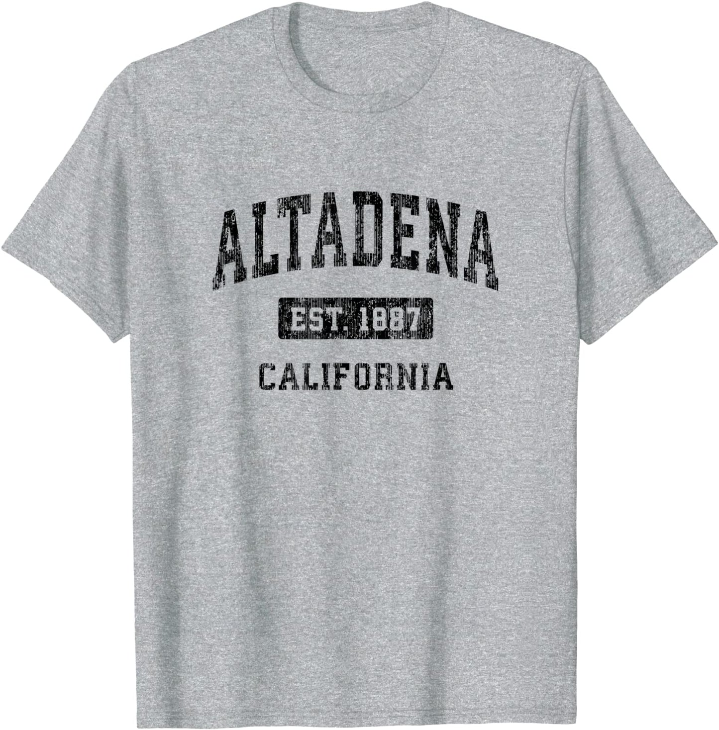 Altadena California CA Vintage Sports Design Black Design T-Shirt