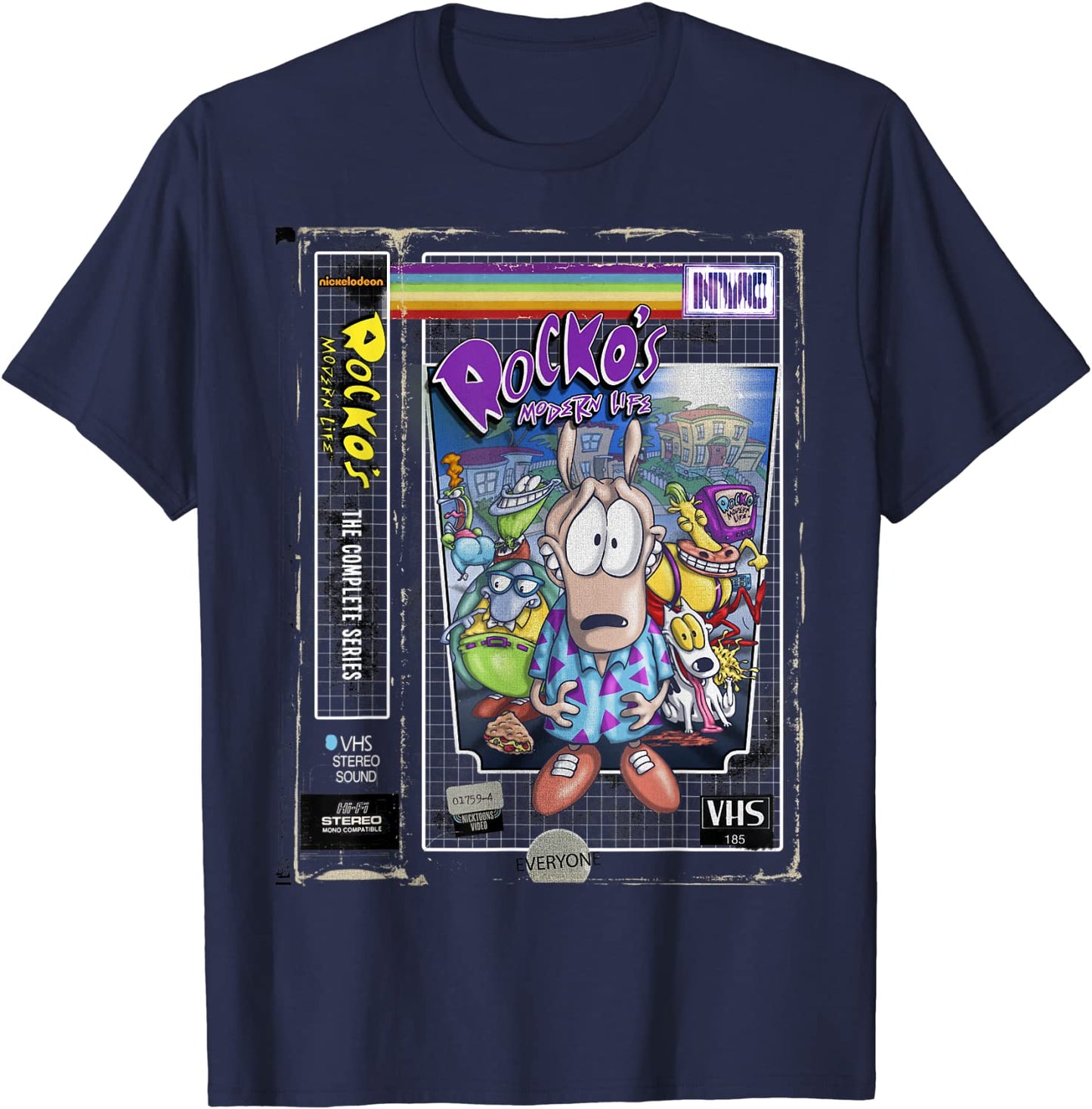 Nickelodeon Rockos Modern Life Vintage VHS Poster T-Shirt