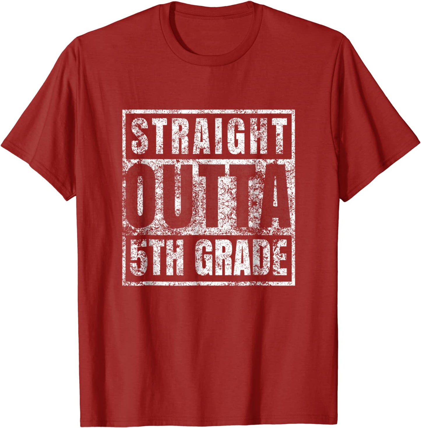 Straight Outta 5th Grade T-Shirt Graduation Gift Her Him Boy