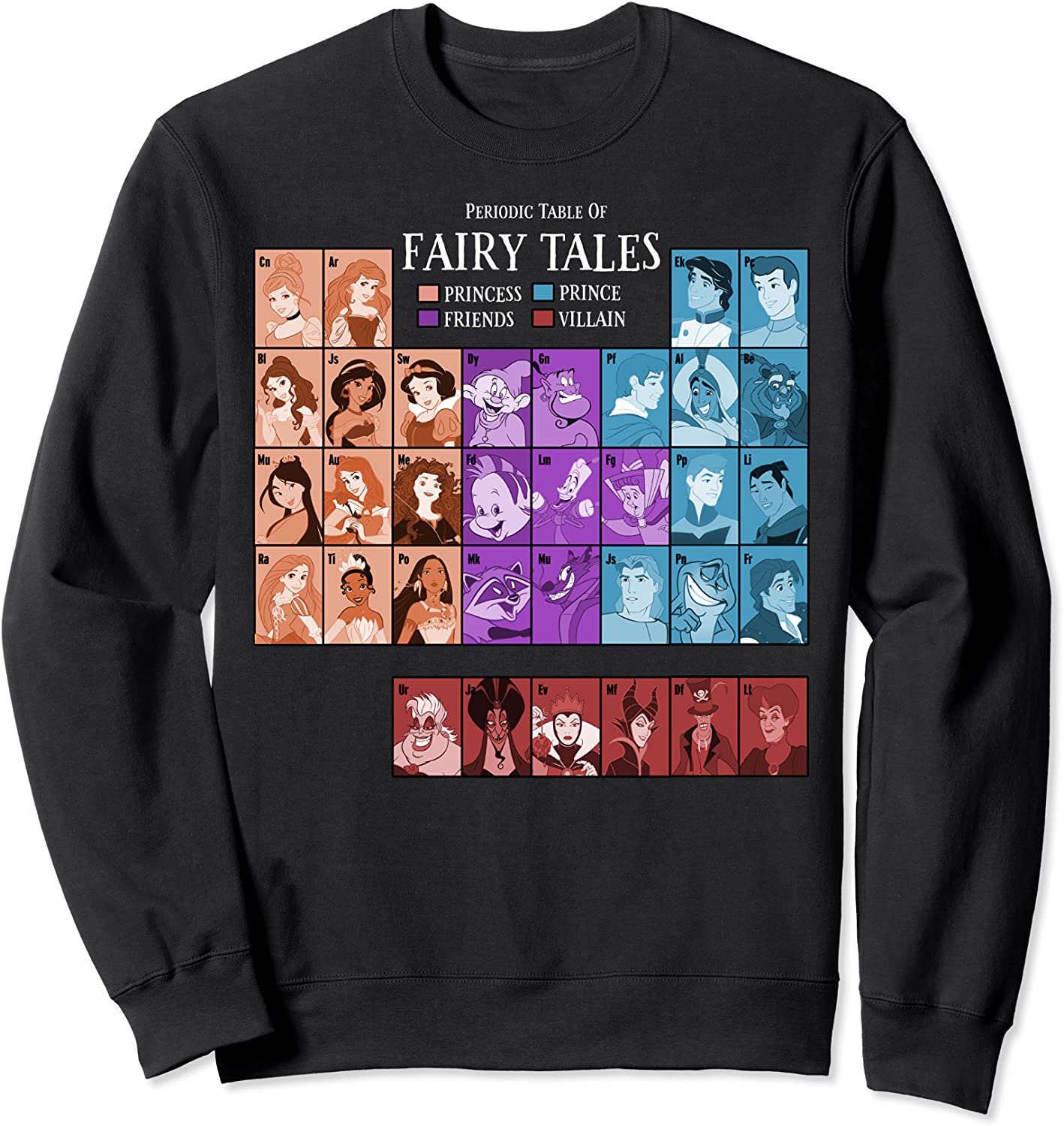 Disney Princess Periodic Table Fairy Tales Sweatshirt