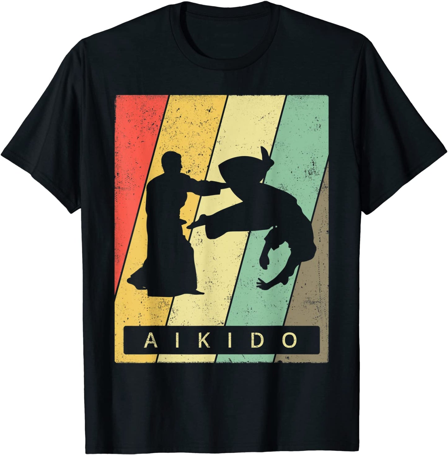 Vintage Aikido Sport Retro Poster Gift T-Shirt
