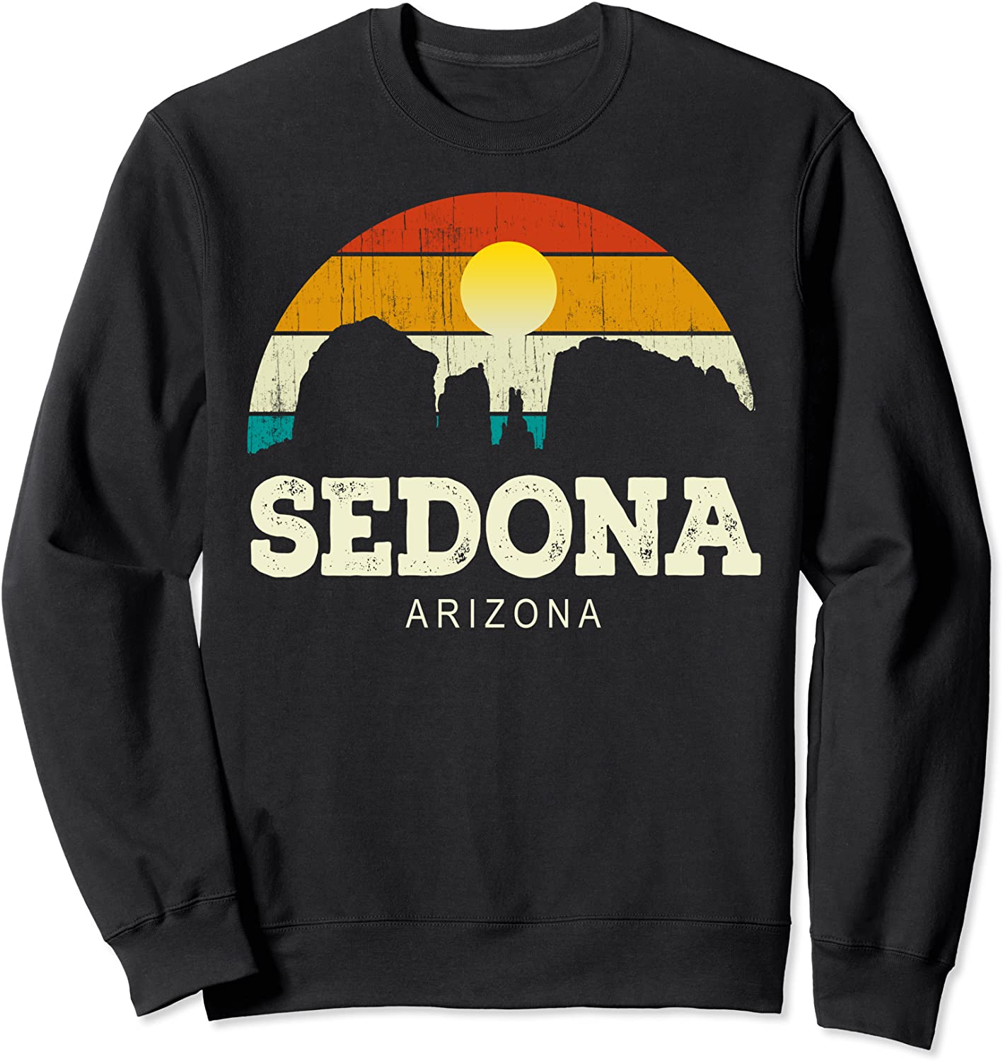 Vintage Retro Style Skyline Desert Landscape Sedona Arizona Sweatshirt