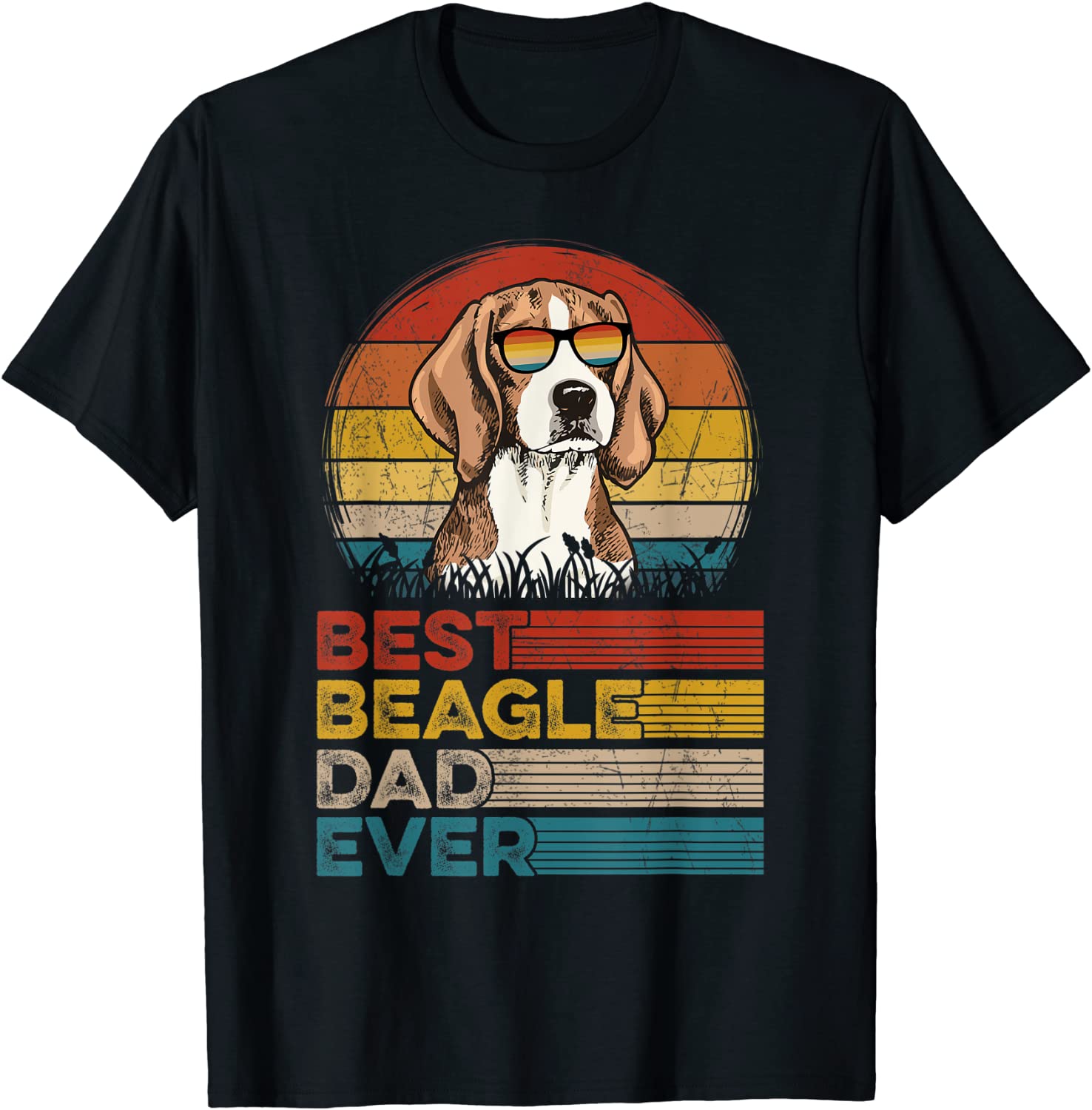 Dog Vintage Best Beagle Dad Ever Gifts Lover T-Shirt
