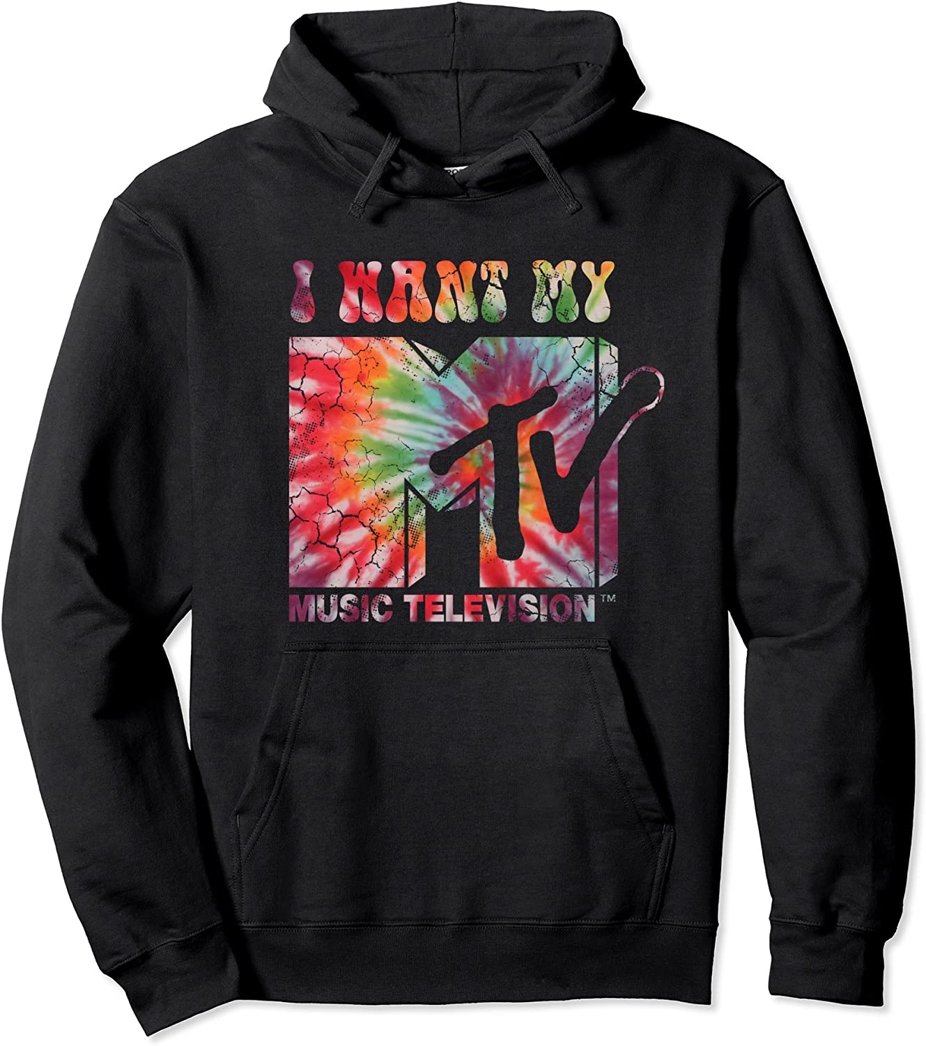 Mademark x MTV - I Want My MTV Retro Tie Dye Pullover Hoodie