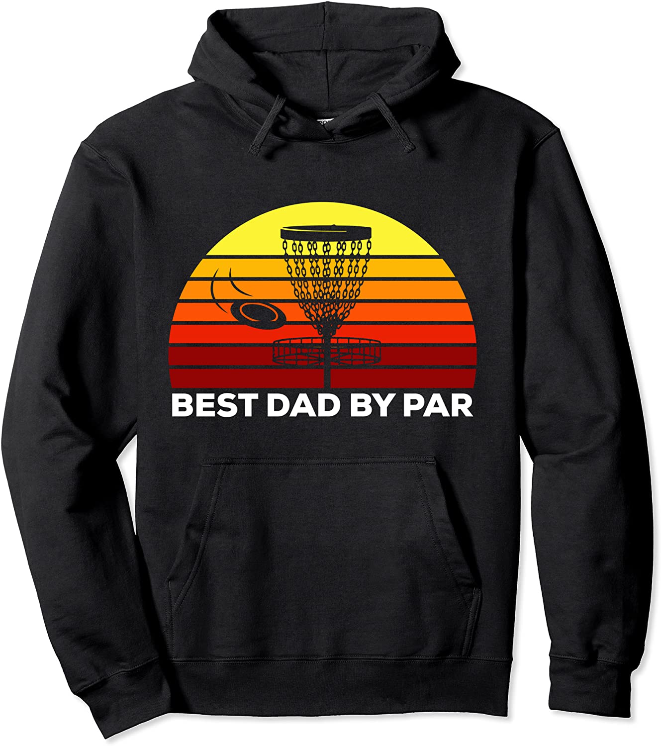 Best Dad By Par - Frisbee Golf Dad Disc Golf Gift for Men Pullover Hoodie