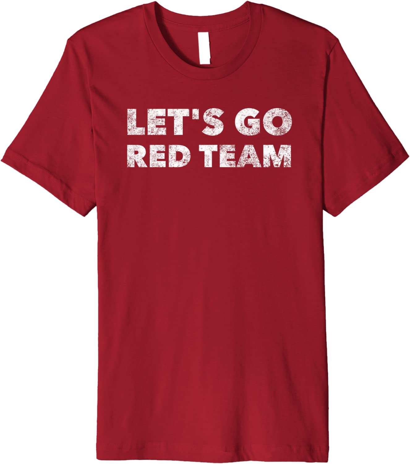 Lets Go Red Team - Funny Sports Fan Parent Dad Mom of Kids Premium T-Shirt