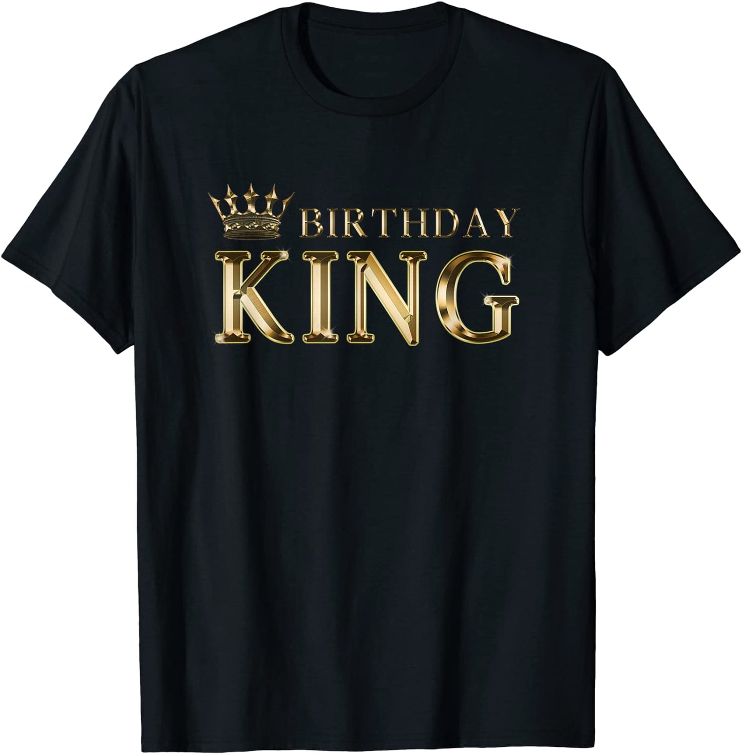Birthday King Gold Crown T-Shirt For Boys And Men T-Shirt