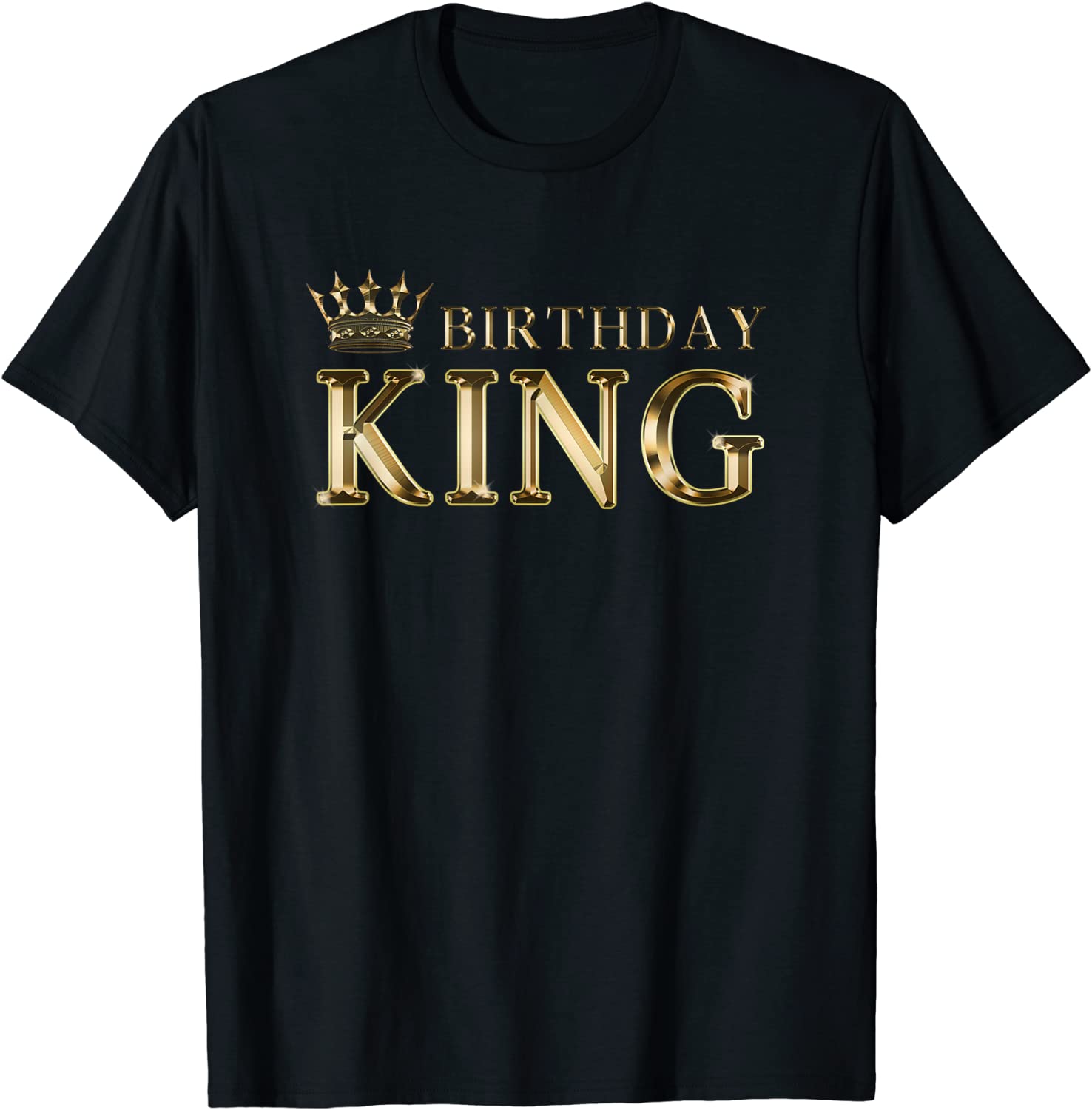 Birthday King Gold Crown T-Shirt For Boys And Men T-Shirt