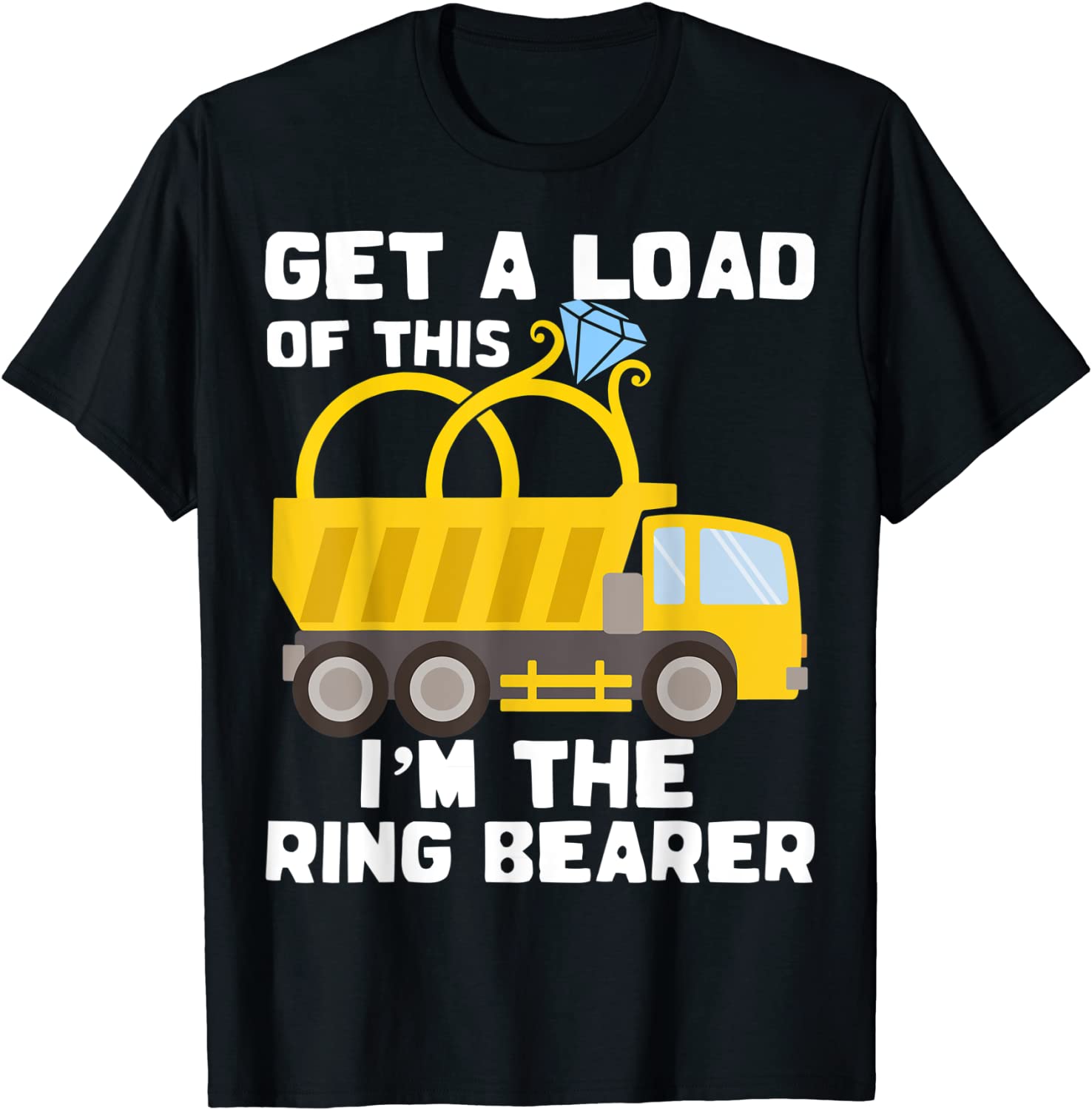 Ring Bearer Shirt Funny Wedding Truck Boys Gift Idea Tee