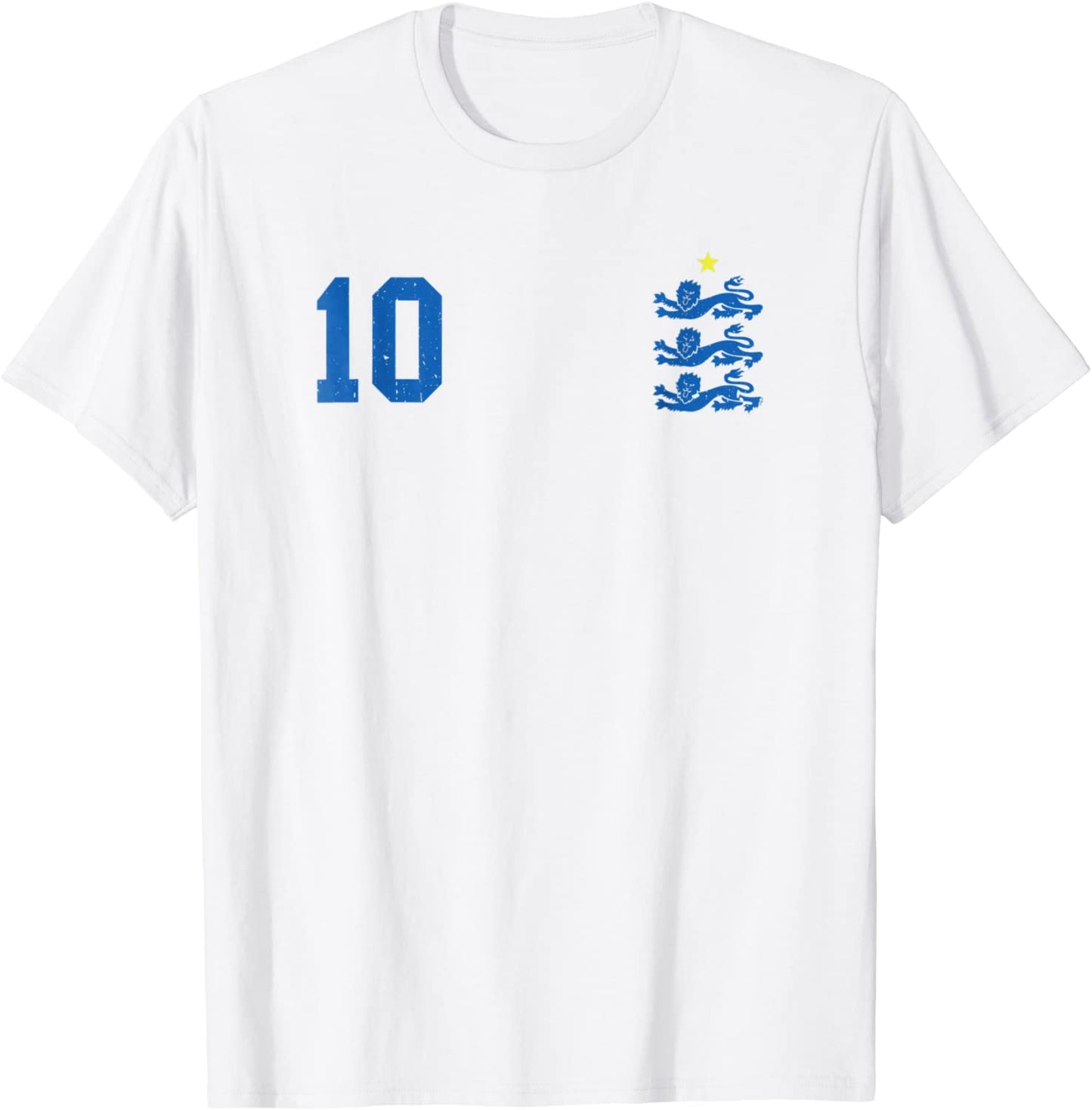 Retro England Football Jersey England Soccer TShirt Lions 10