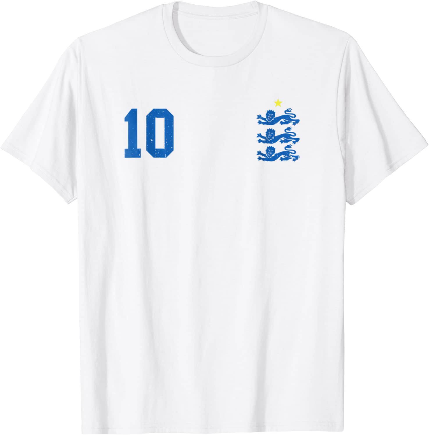 Retro England Football Jersey England Soccer TShirt Lions 10
