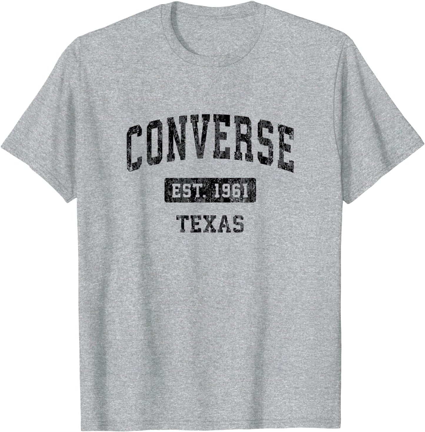 Converse Texas TX Vintage Sports Design Black Design T-Shirt