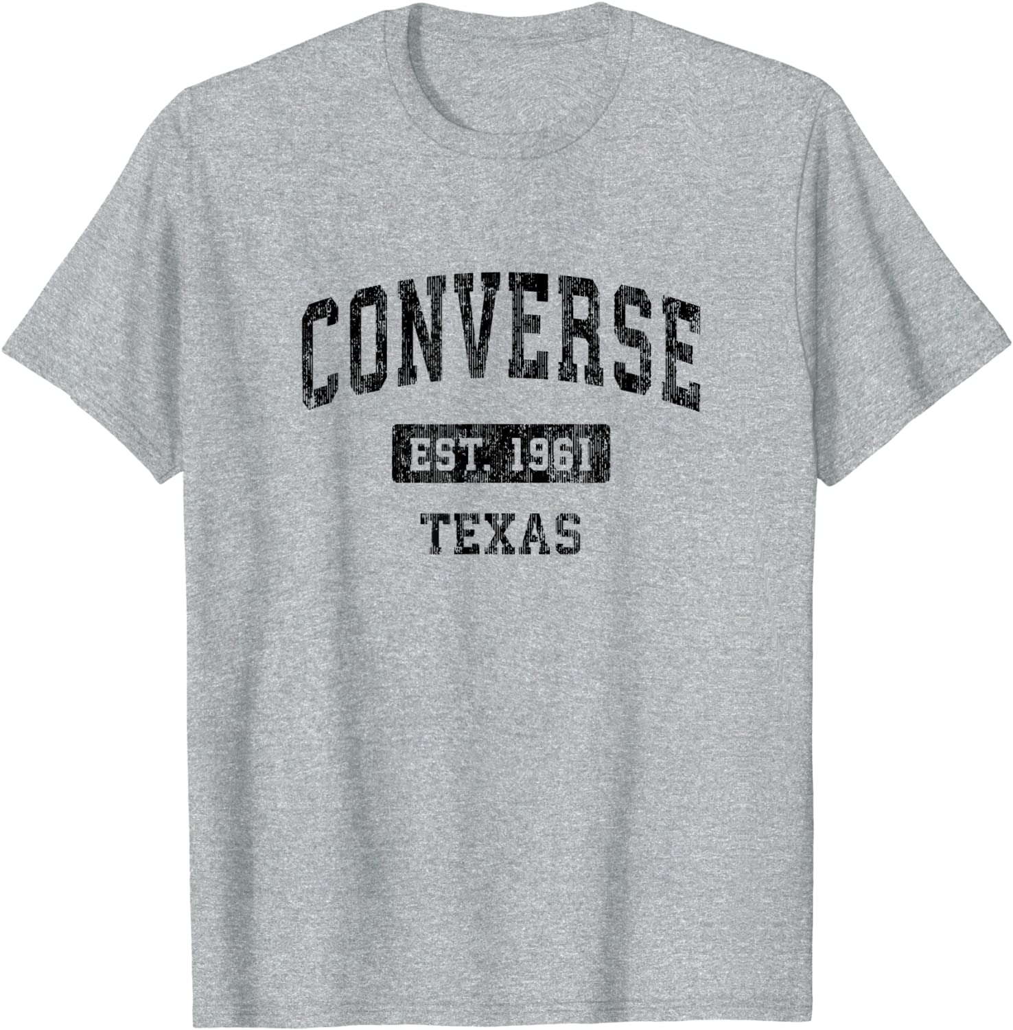Converse Texas TX Vintage Sports Design Black Design T-Shirt