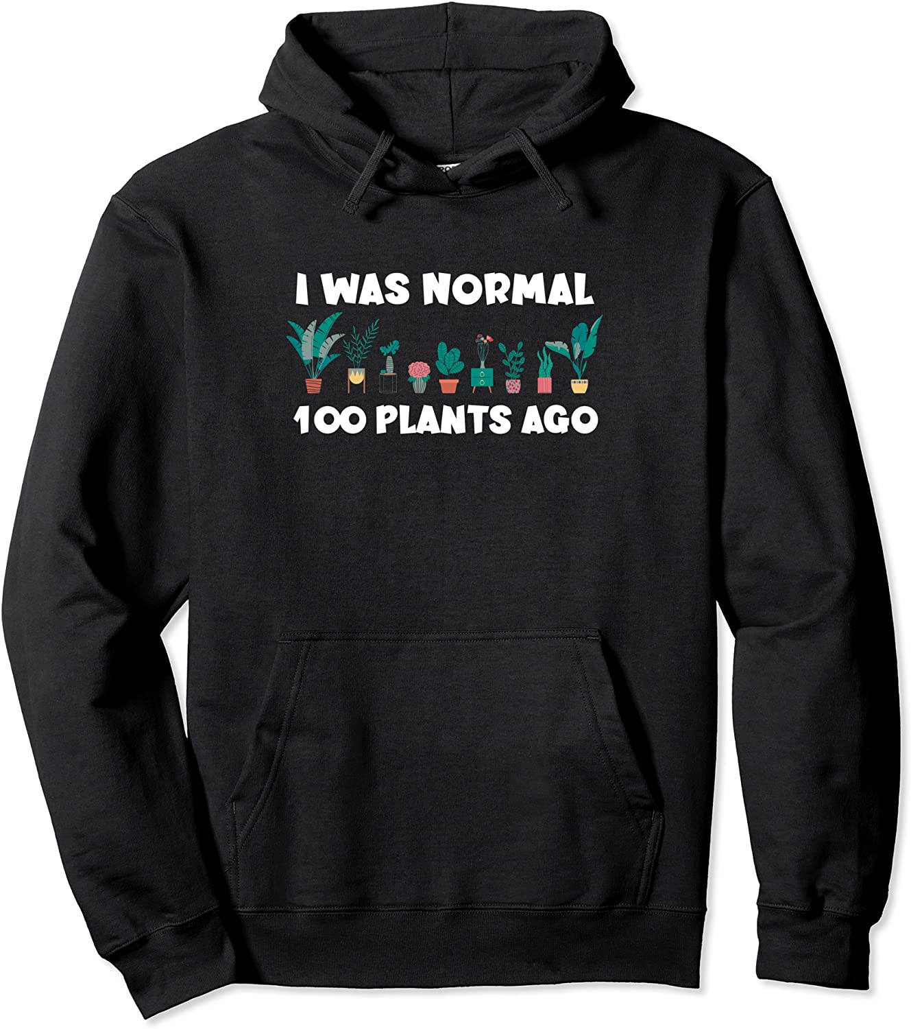 I Was Normal 100 Plants Ago Houseplants Funny Pullover Hoodie