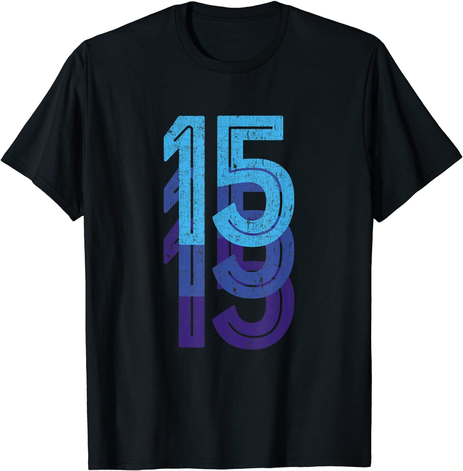 15 Lucky Number 15th Year Birthday Age Sports Team T-Shirt