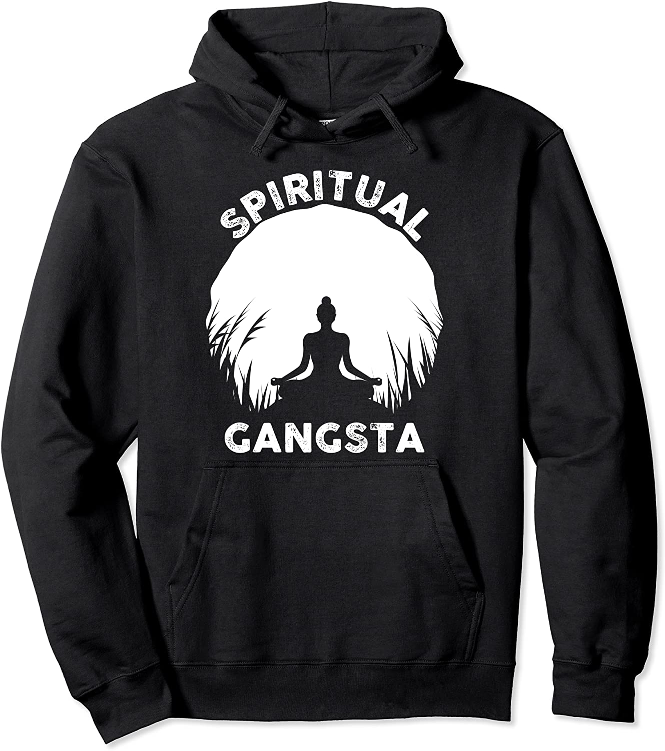 Vintage Style Yoga Spiritual Gangsta Pullover Hoodie