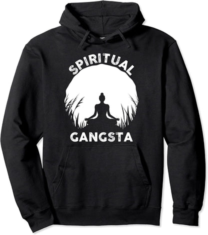 Vintage Style Yoga Spiritual Gangsta Pullover Hoodie