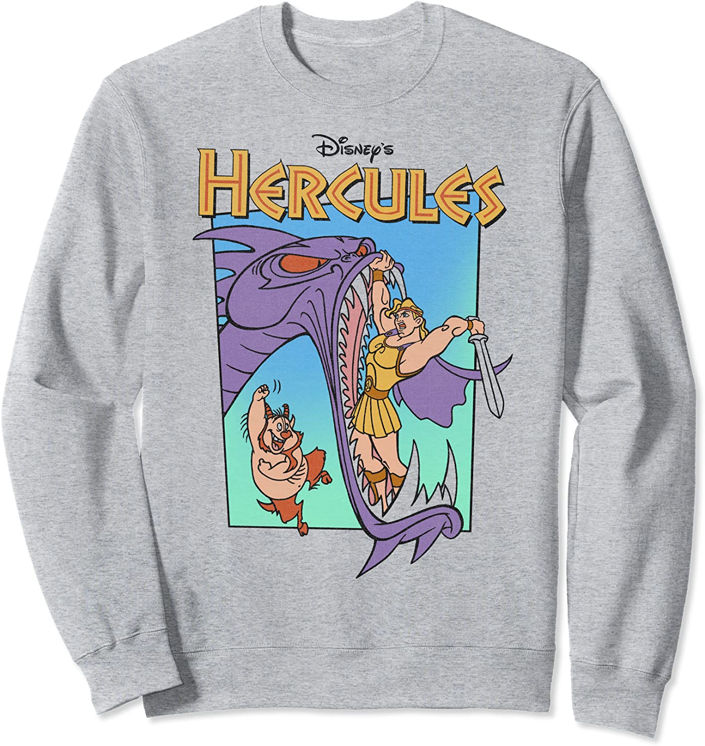 Disney Hercules Hydra Battle Retro Graphic Sweatshirt