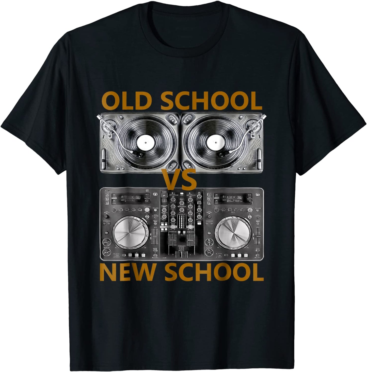 Old School DJ VS New School DJ T-Shirt HouseDance Music
