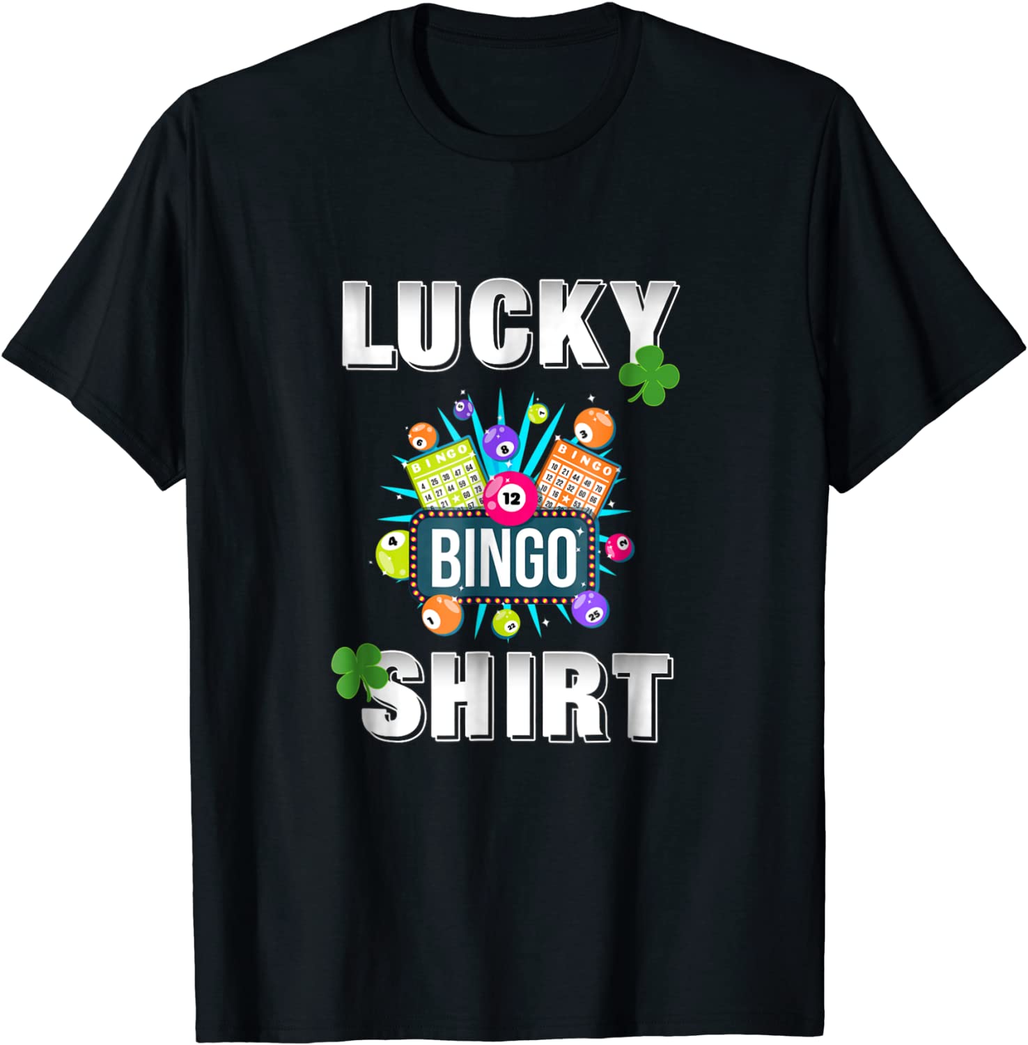 Lucky Bingo Gambling Fun Bingo Lover T-Shirt Dk