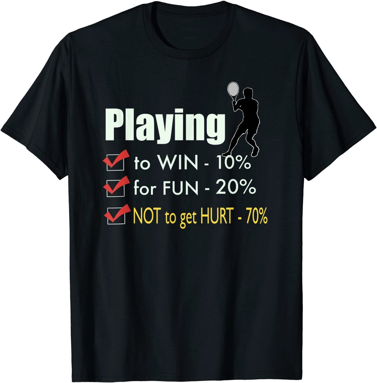 Tennis Lovers 40-plus Tennis Players Senior Tennis Funny T-Shirt