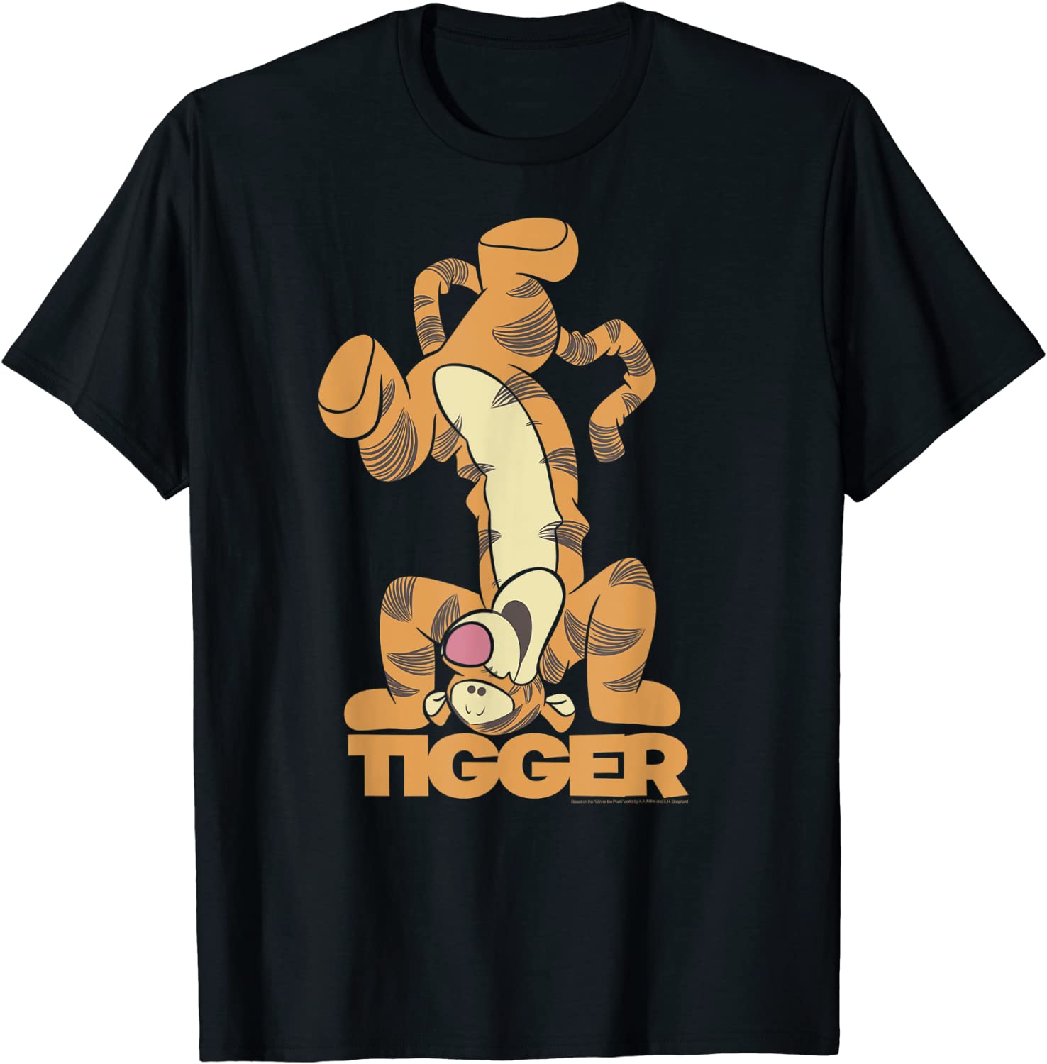 Disney Winnie The Pooh Tigger Upside Down Portrait T-Shirt