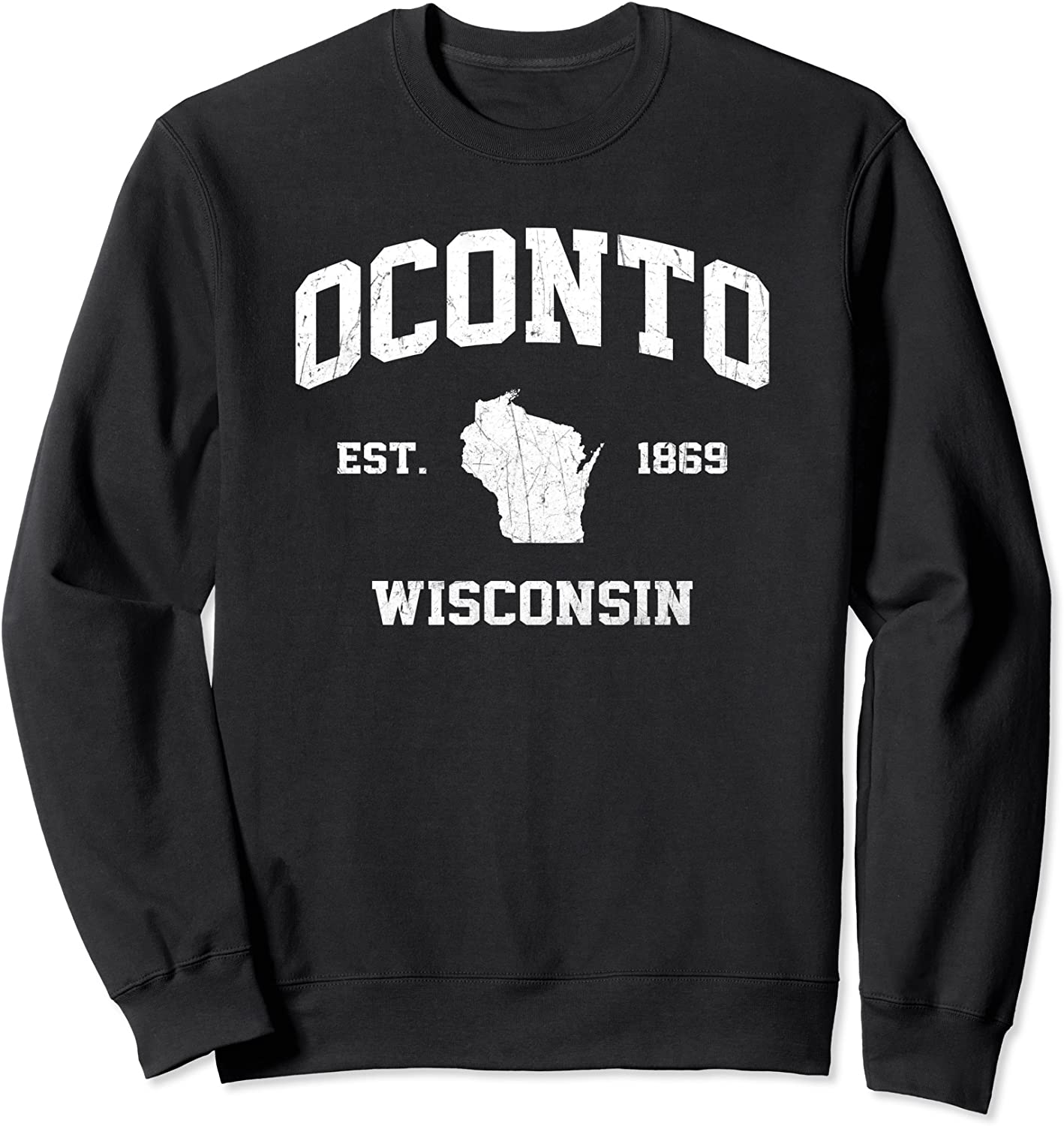 Oconto Wisconsin WI vintage State Athletic style Sweatshirt