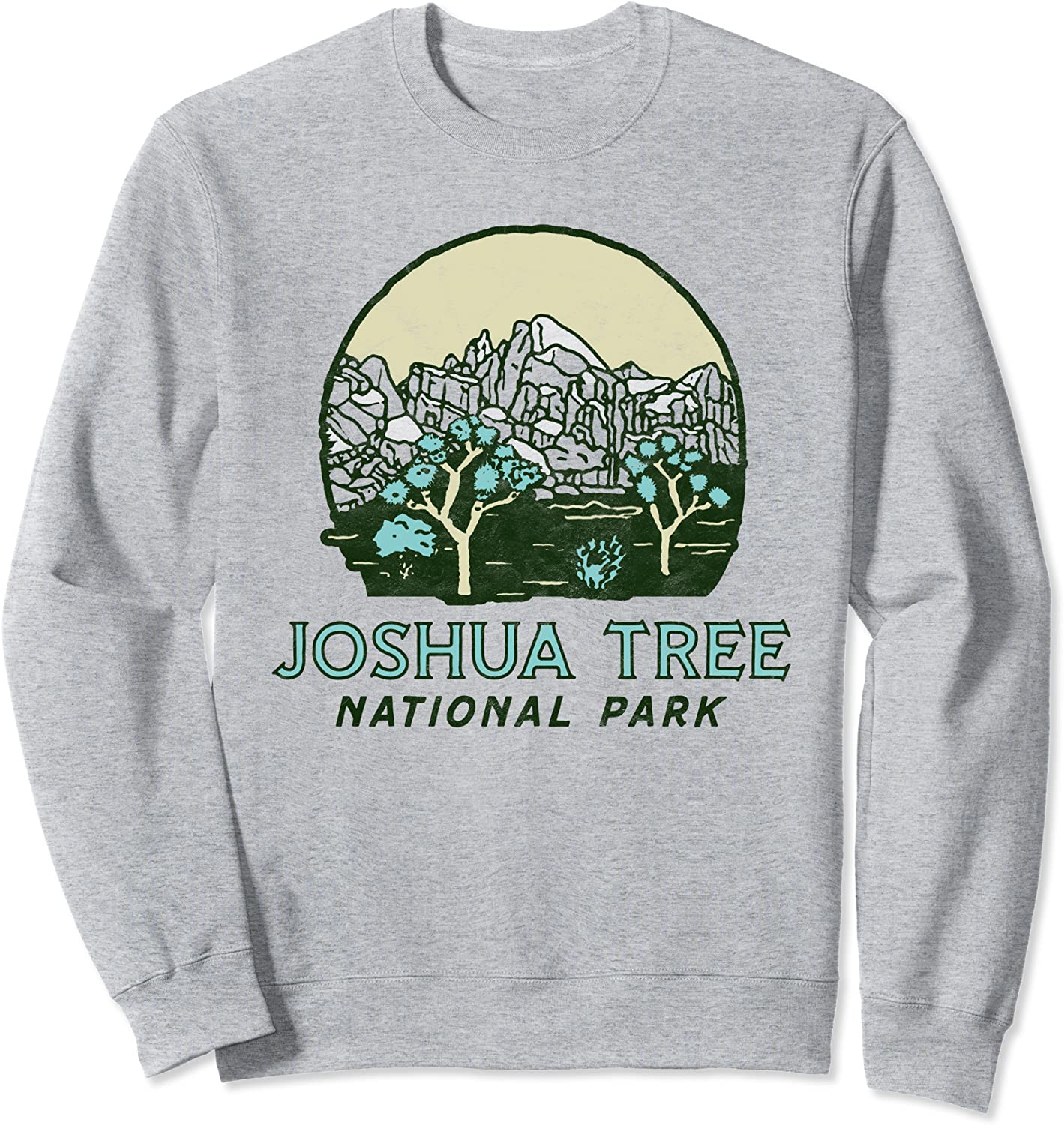 Joshua Tree National Park Vintage Mountains Trees Sketch Sweatshirt