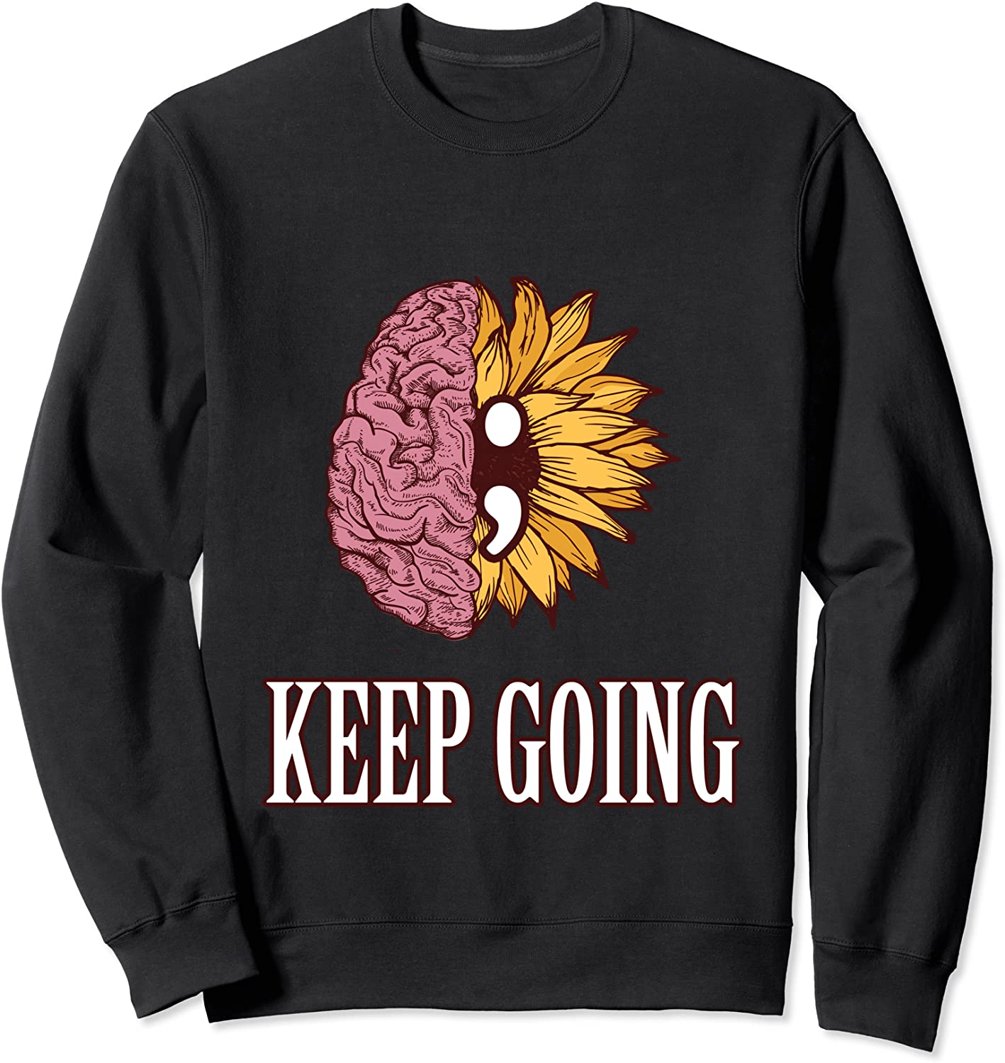 Semicolon Mental Health Awareness Month Warrior Retro Sweatshirt