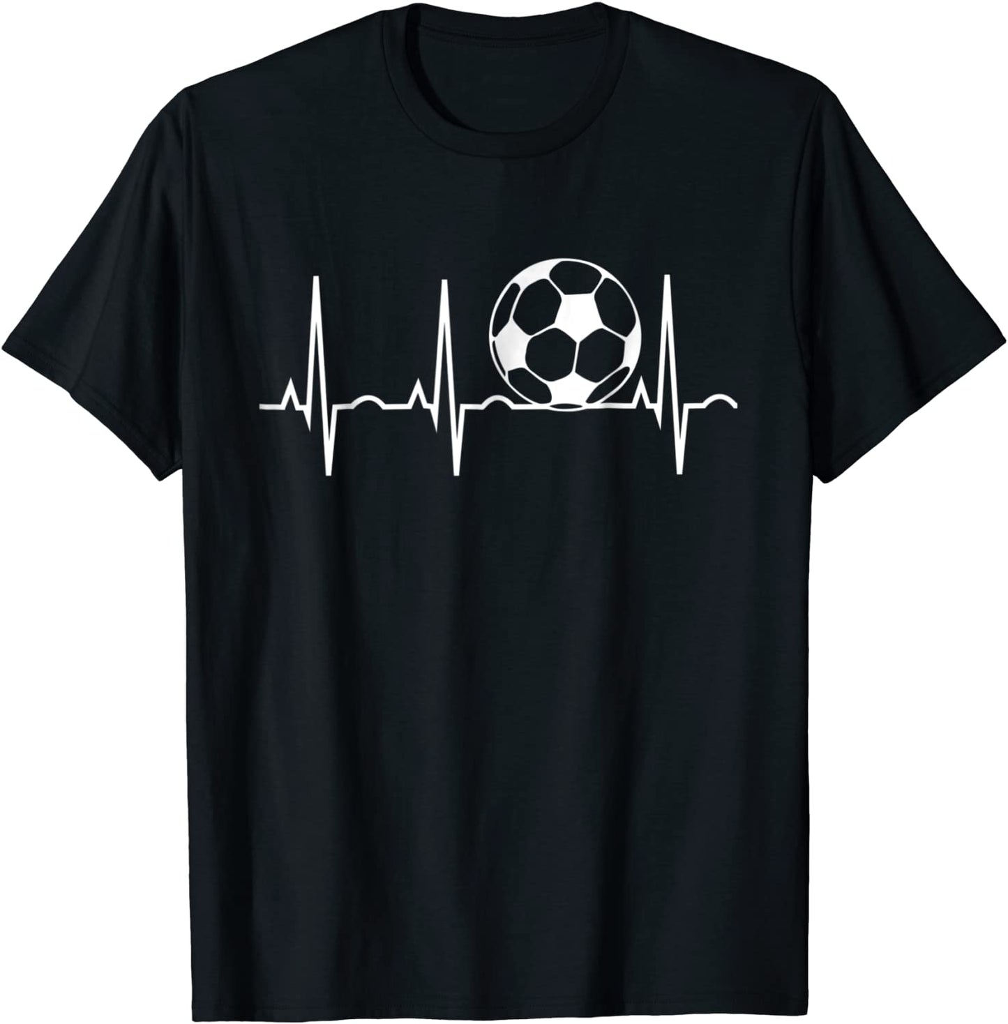 Soccer Heartbeat T-Shirt - Soccer Ball Heartbeat Tee
