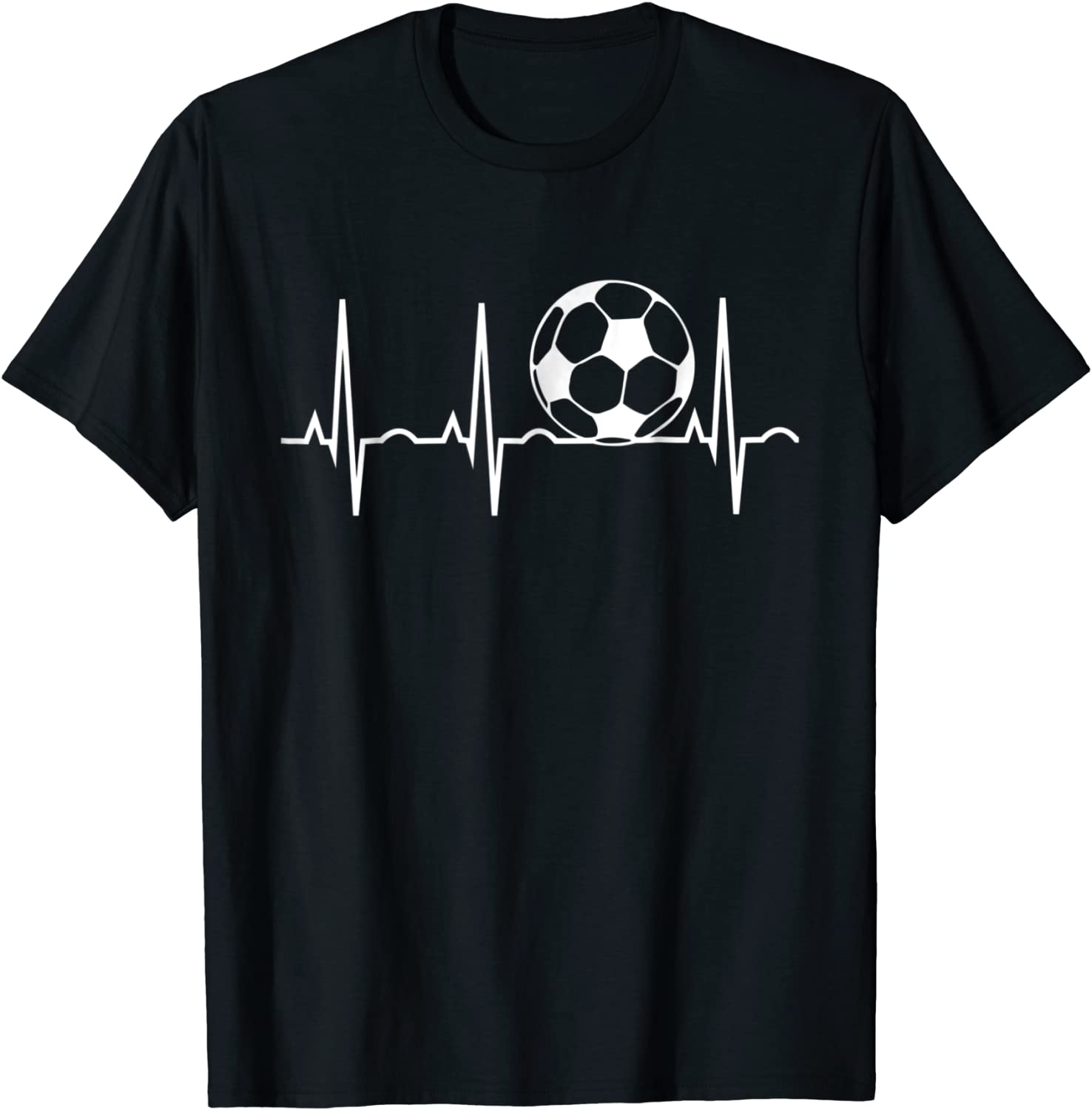 Soccer Heartbeat T-Shirt - Soccer Ball Heartbeat Tee