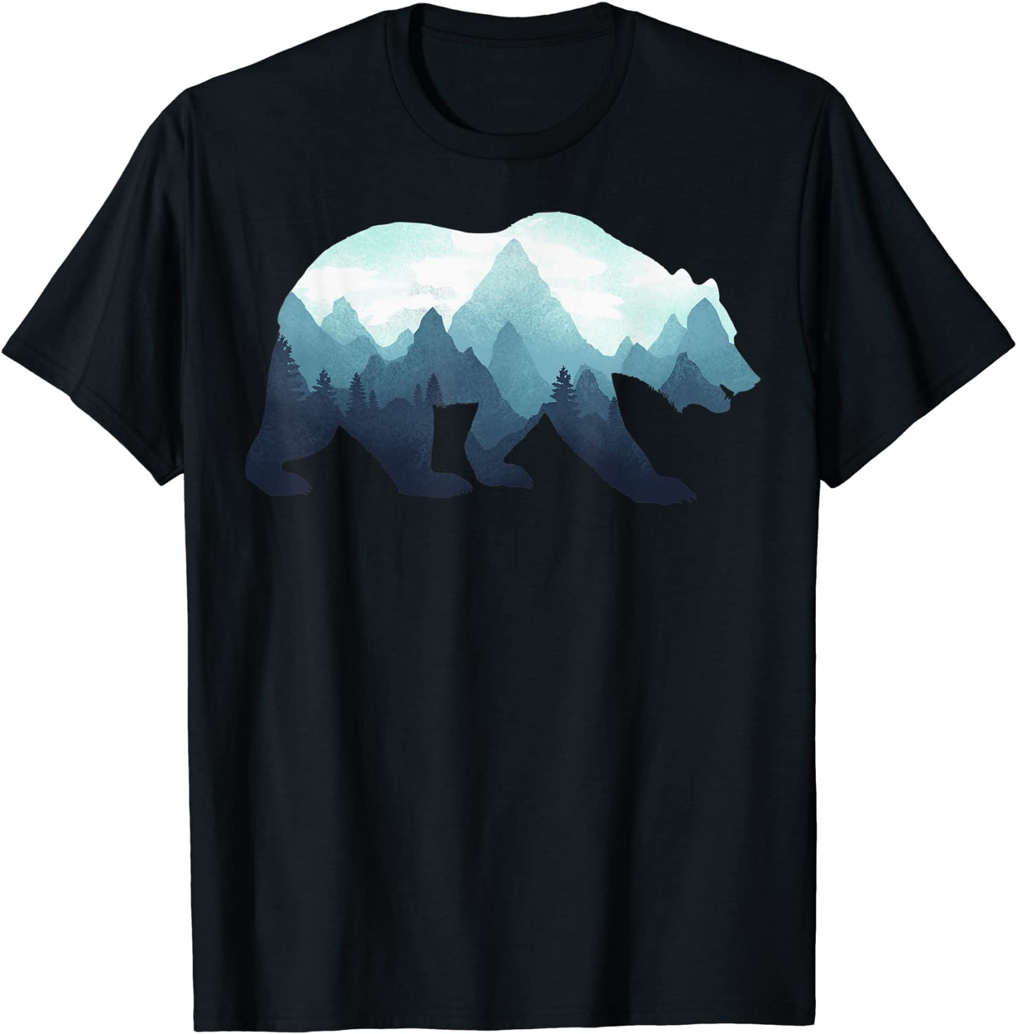 Bear Double Exposure Surreal Wildlife Animal T-Shirt