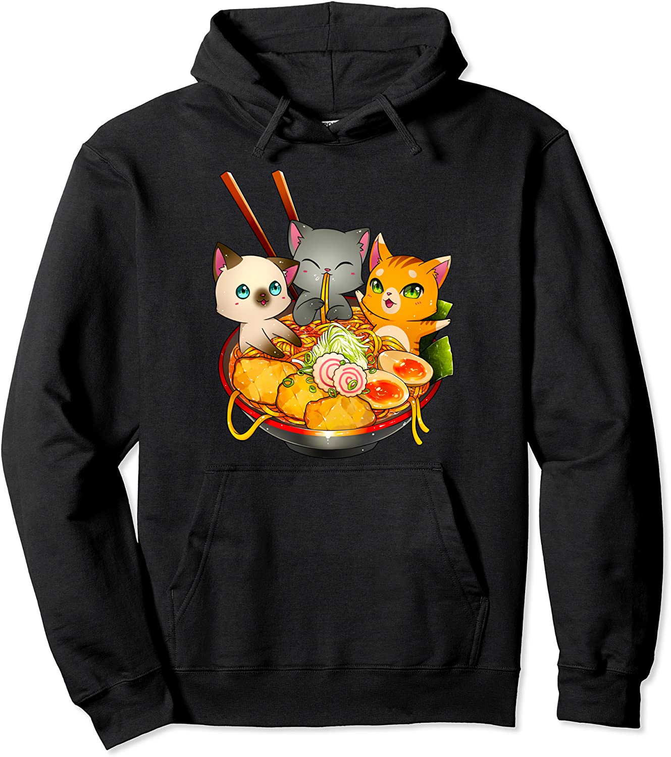 Ramen Cat Kawaii Neko Anime Otaku Cats Japanese Noodles Gift Pullover Hoodie