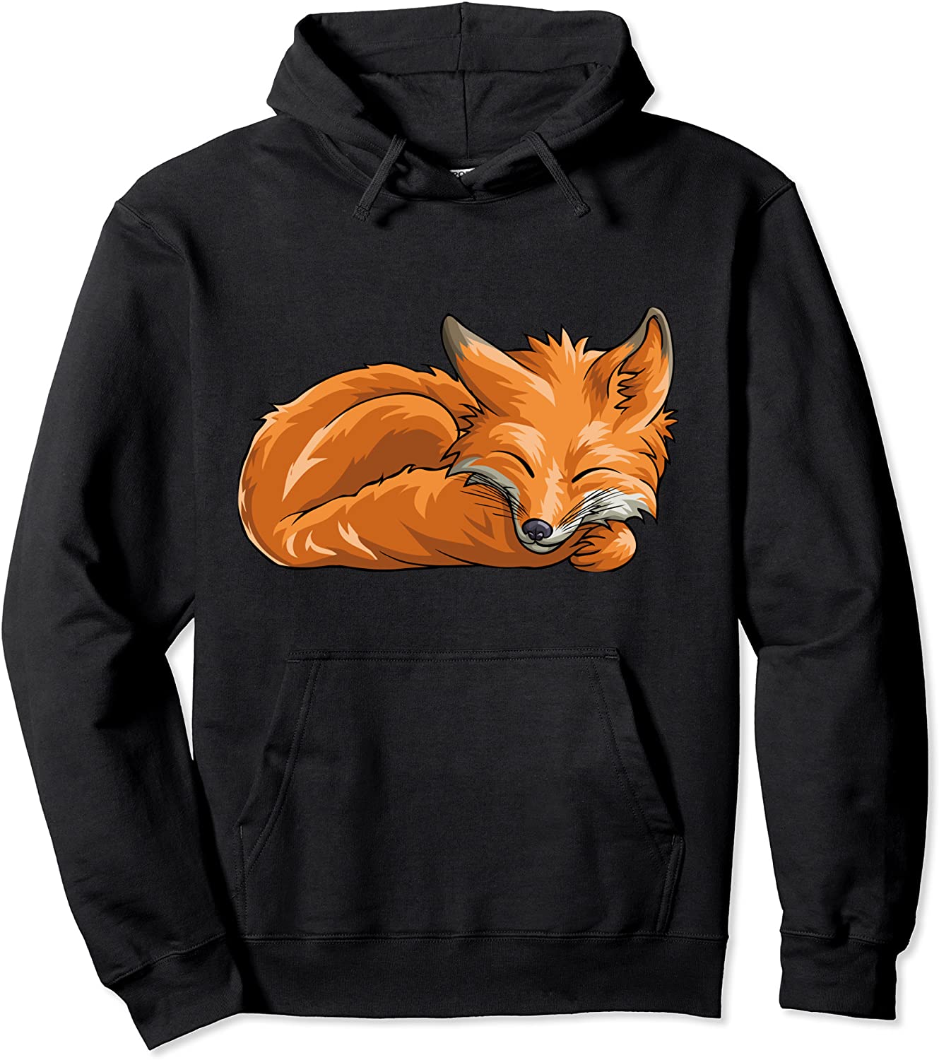Sleeping Fox Animal Funny Woodland Creature Gift Pullover Hoodie