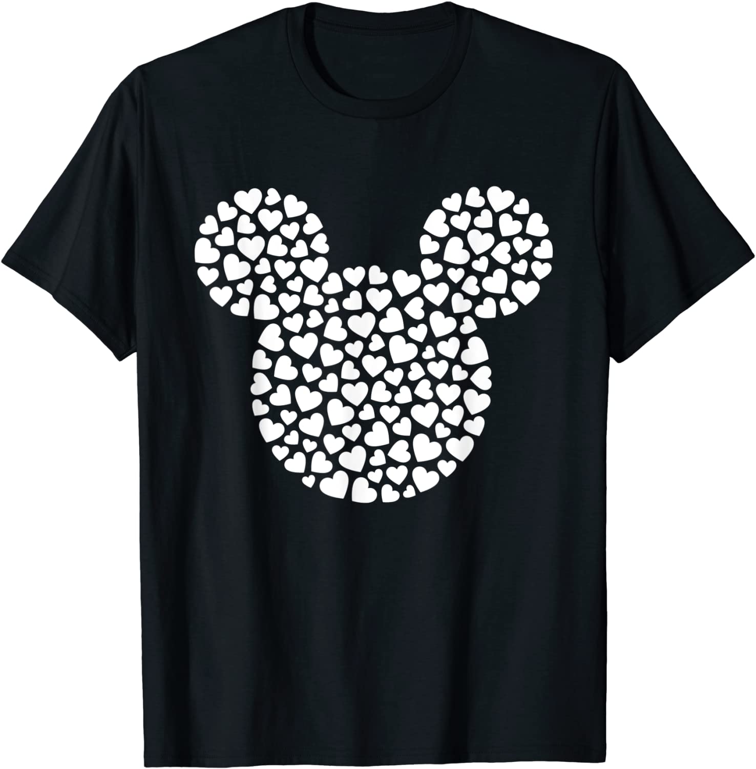 Disney Mickey Mouse Icon Filled with Hearts T-Shirt